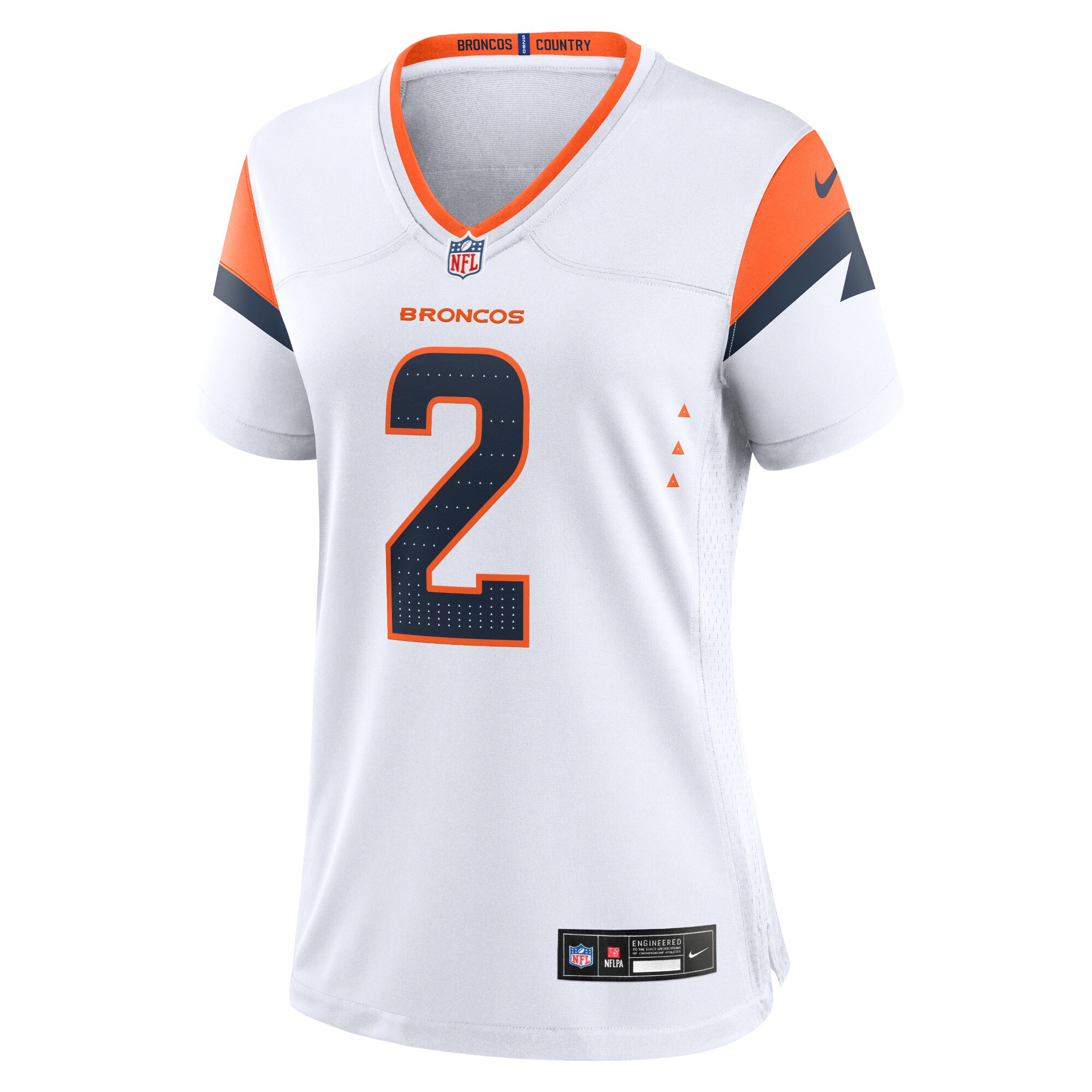 Alternative view of Women's Denver Broncos Patrick Surtain II White Mile High Collection Game Jersey JS1215 nicesnker