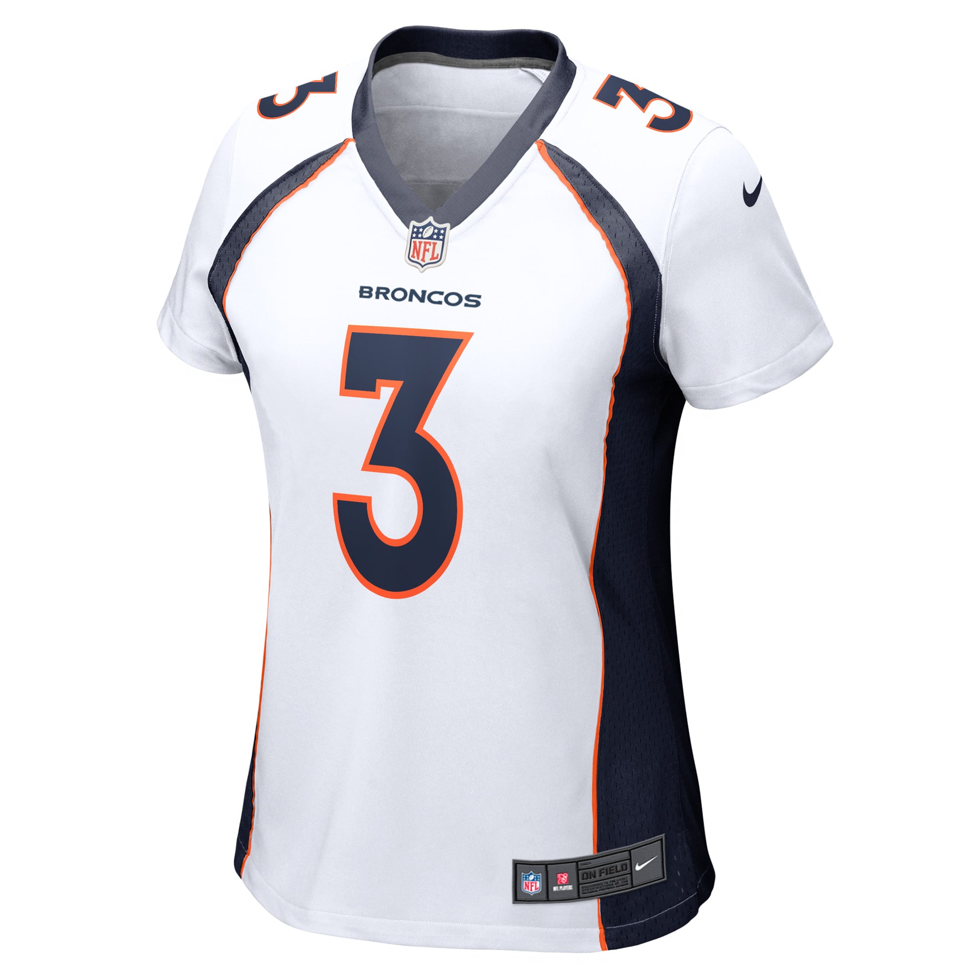 Alternative view of Women's Denver Broncos Russell Wilson White Player Jersey JS4679 nicesnker