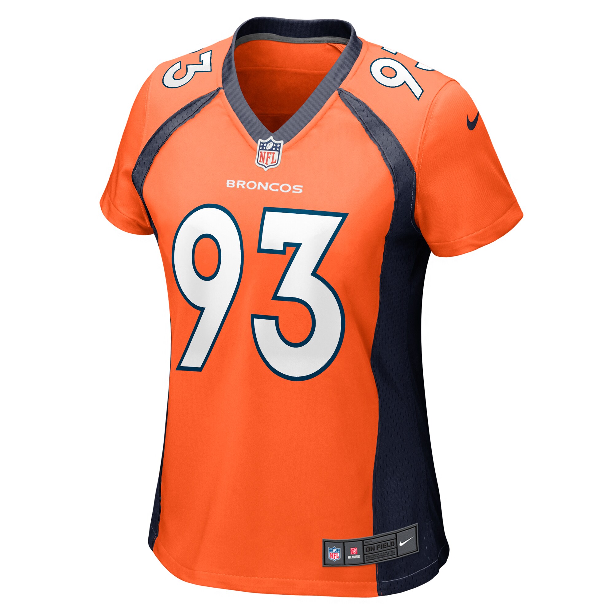 Alternative view of Women's Denver Broncos Troy Jones Orange Game Jersey JS8744 nicesnker