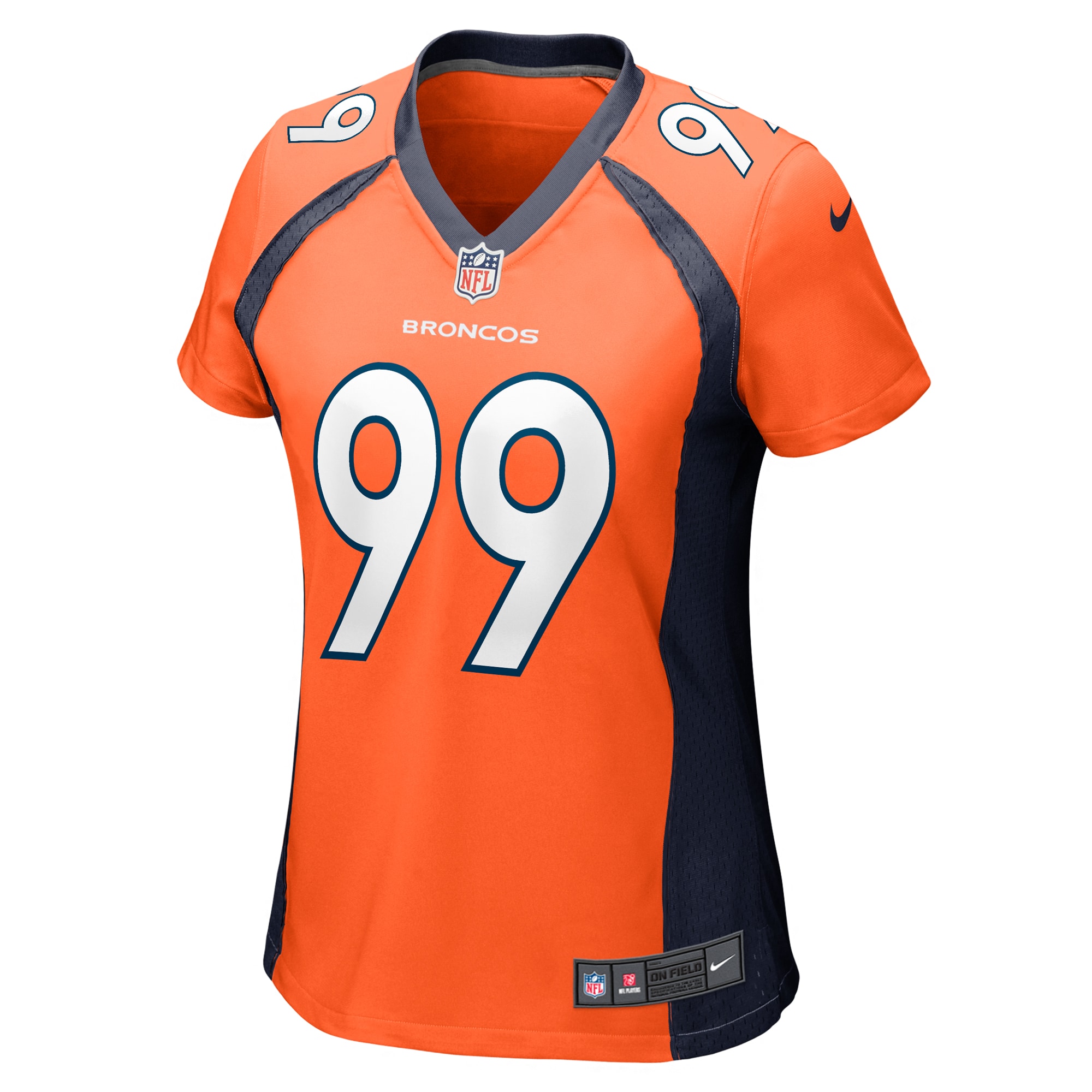 Alternative view of Women's Denver Broncos Zach Allen Orange Game Player Jersey JS1889 nicesnker