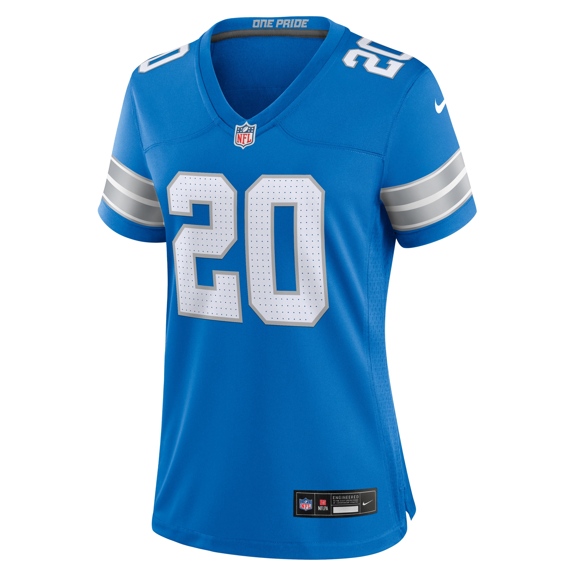 Alternative view of Women's Detroit Lions Barry Sanders Blue Retired Player Game Jersey JS4498 nicesnker