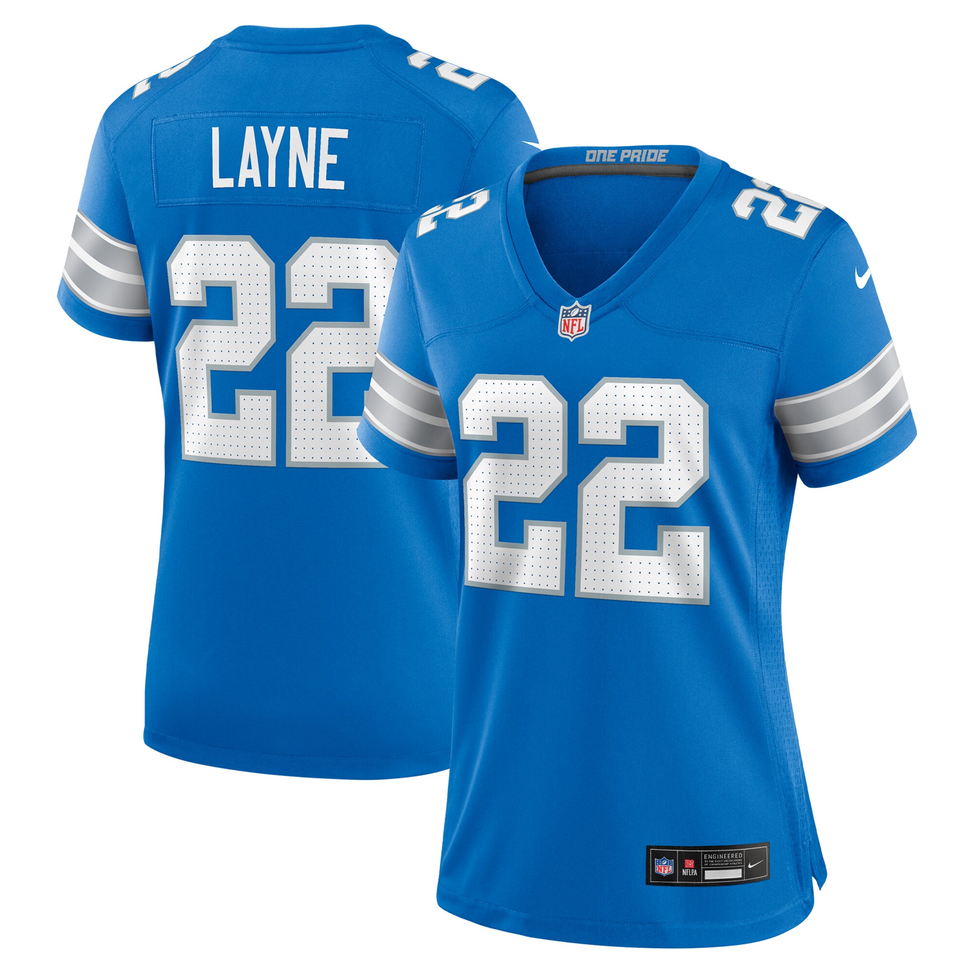 Women's Detroit Lions Bobby Layne Blue Retired Player Game Jersey JS4510 nicesnker