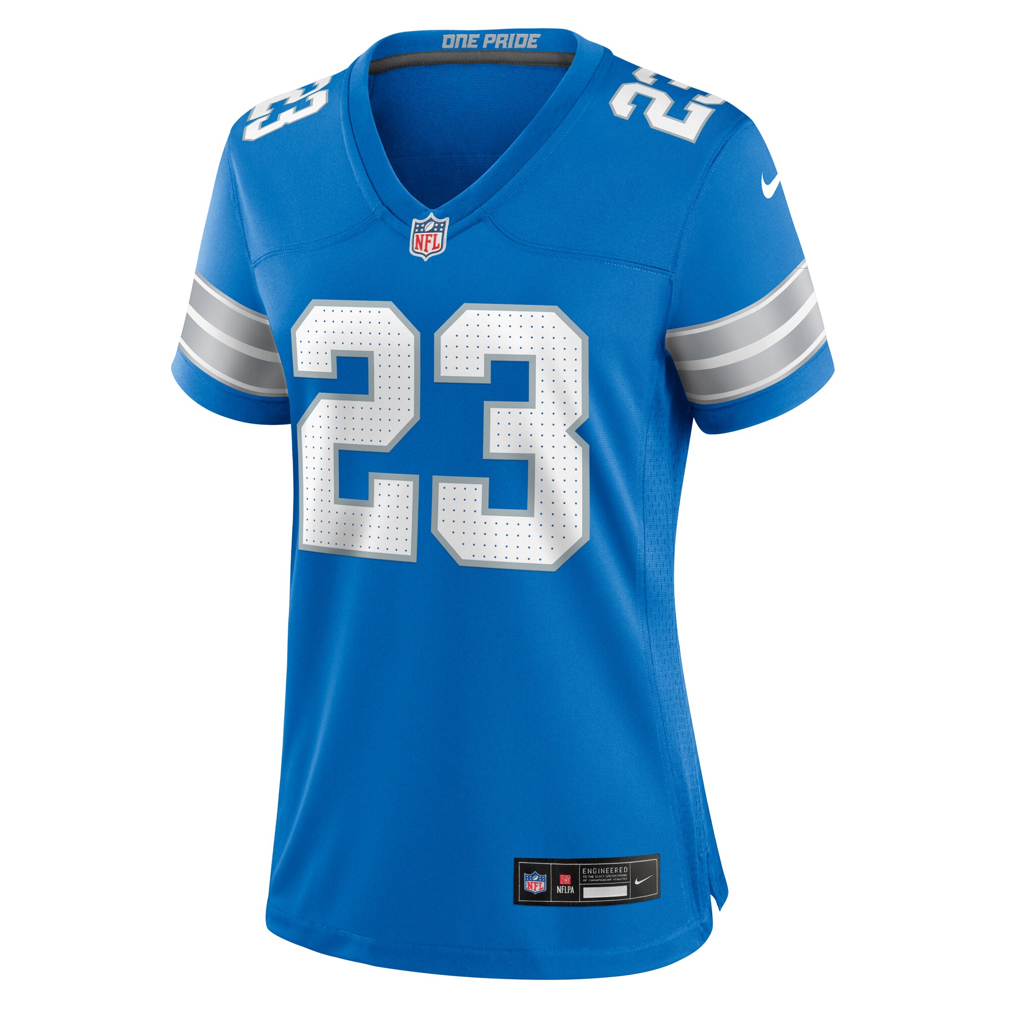 Alternative view of Women's Detroit Lions Carlton Davis Blue Team Game Jersey JS4637 nicesnker