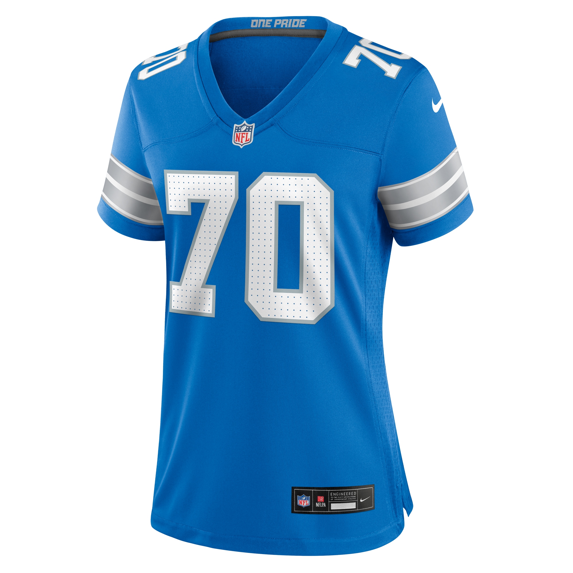 Alternative view of Women's Detroit Lions Dan Skipper Blue Team Game Jersey JS5910 nicesnker