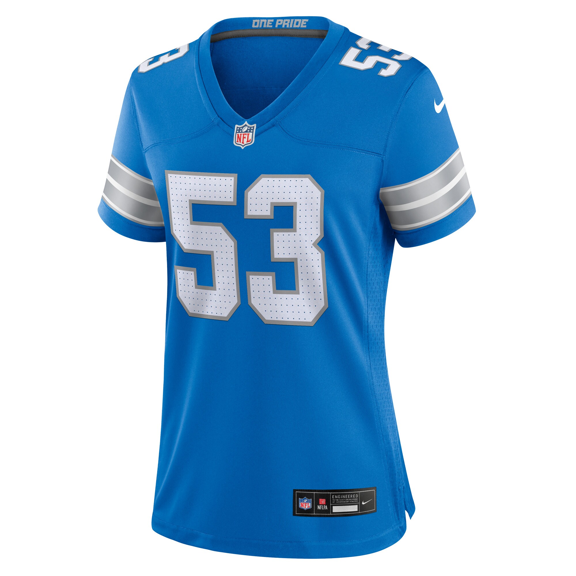 Alternative view of Women's Detroit Lions DaRon Gilbert Blue Game Jersey JS1154 nicesnker