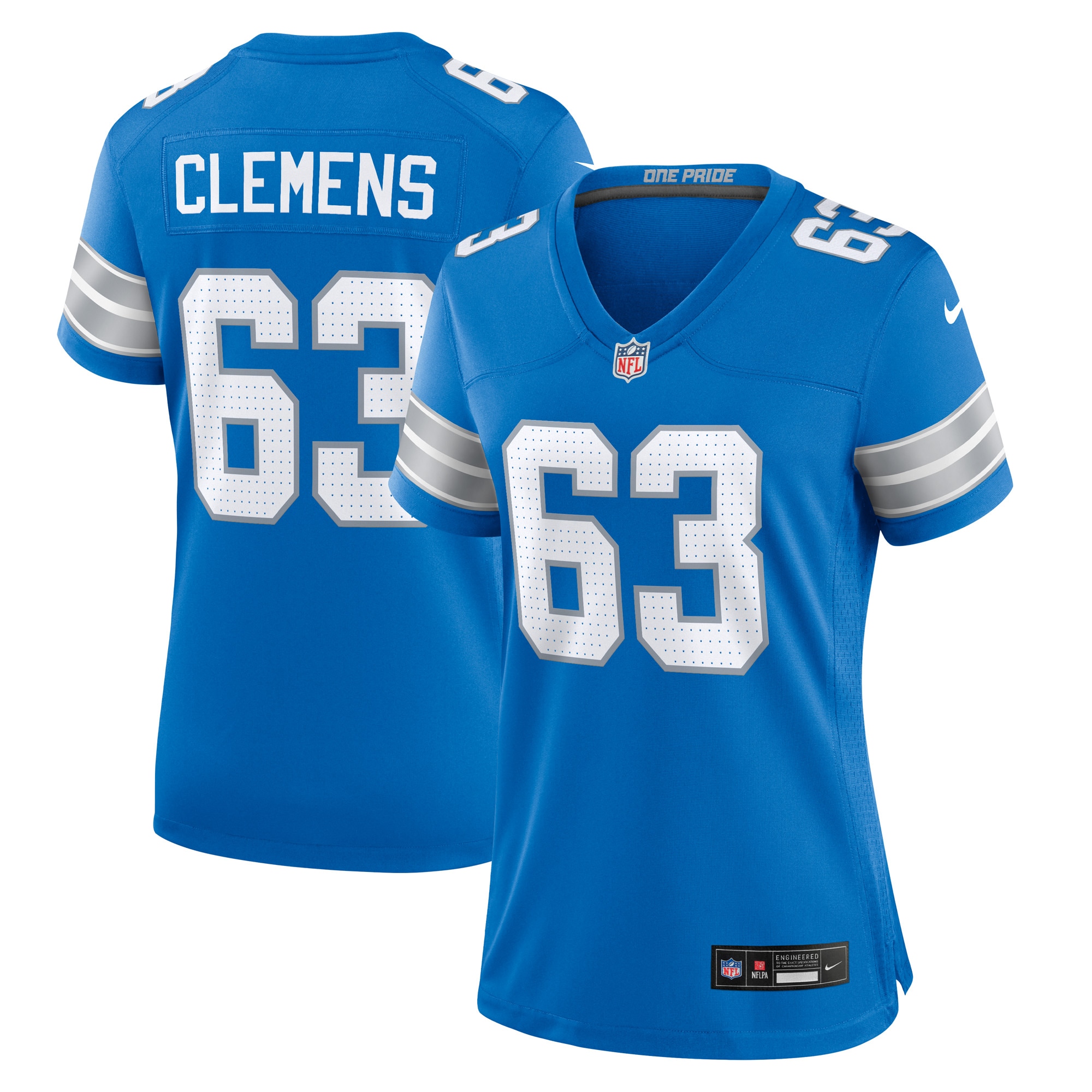 Women's Detroit Lions Duke Clemens Blue Game Jersey JS6785 nicesnker