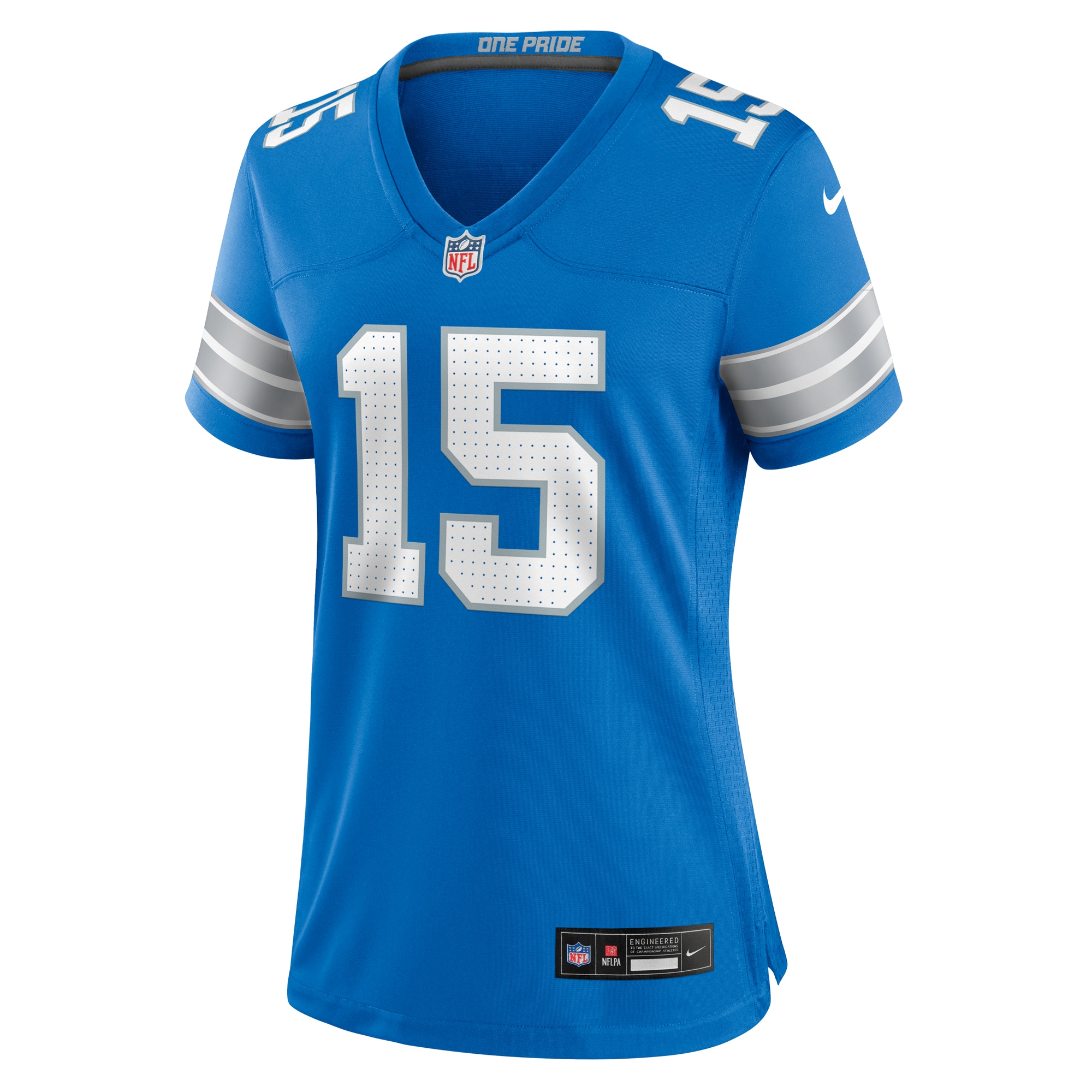 Alternative view of Women's Detroit Lions Ennis Rakestraw Jr. Blue Team Game Jersey JS9887 nicesnker