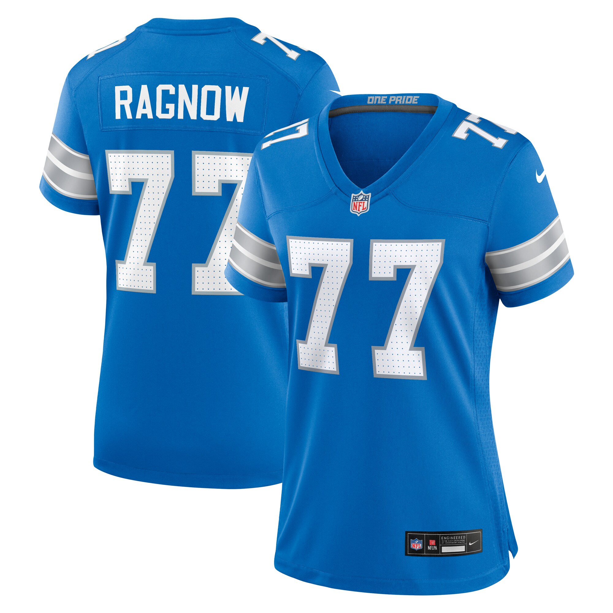 Women's Detroit Lions Frank Ragnow Blue Team Game Jersey JS8178 nicesnker