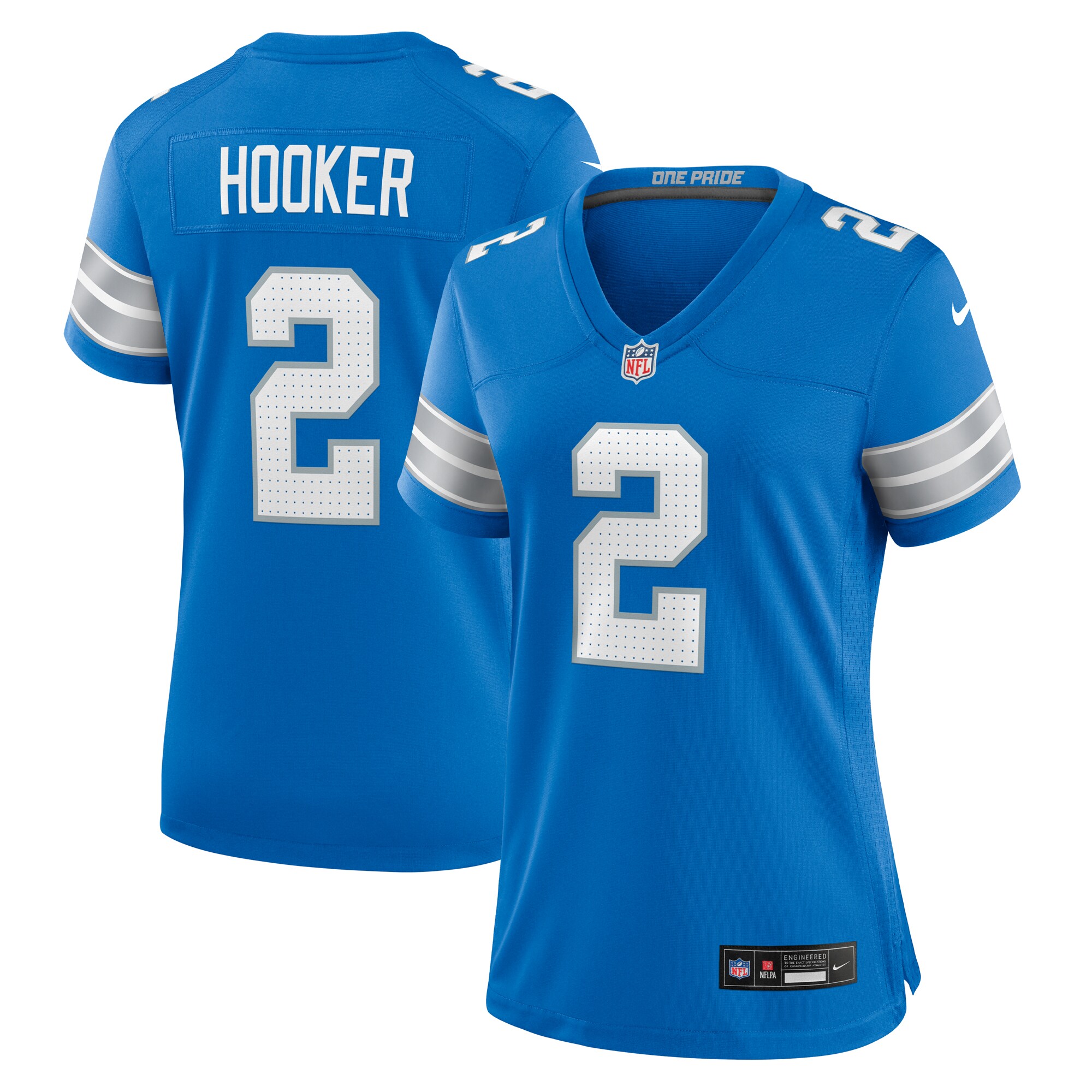 Women's Detroit Lions Hendon Hooker Blue Team Game Jersey JS2924 nicesnker