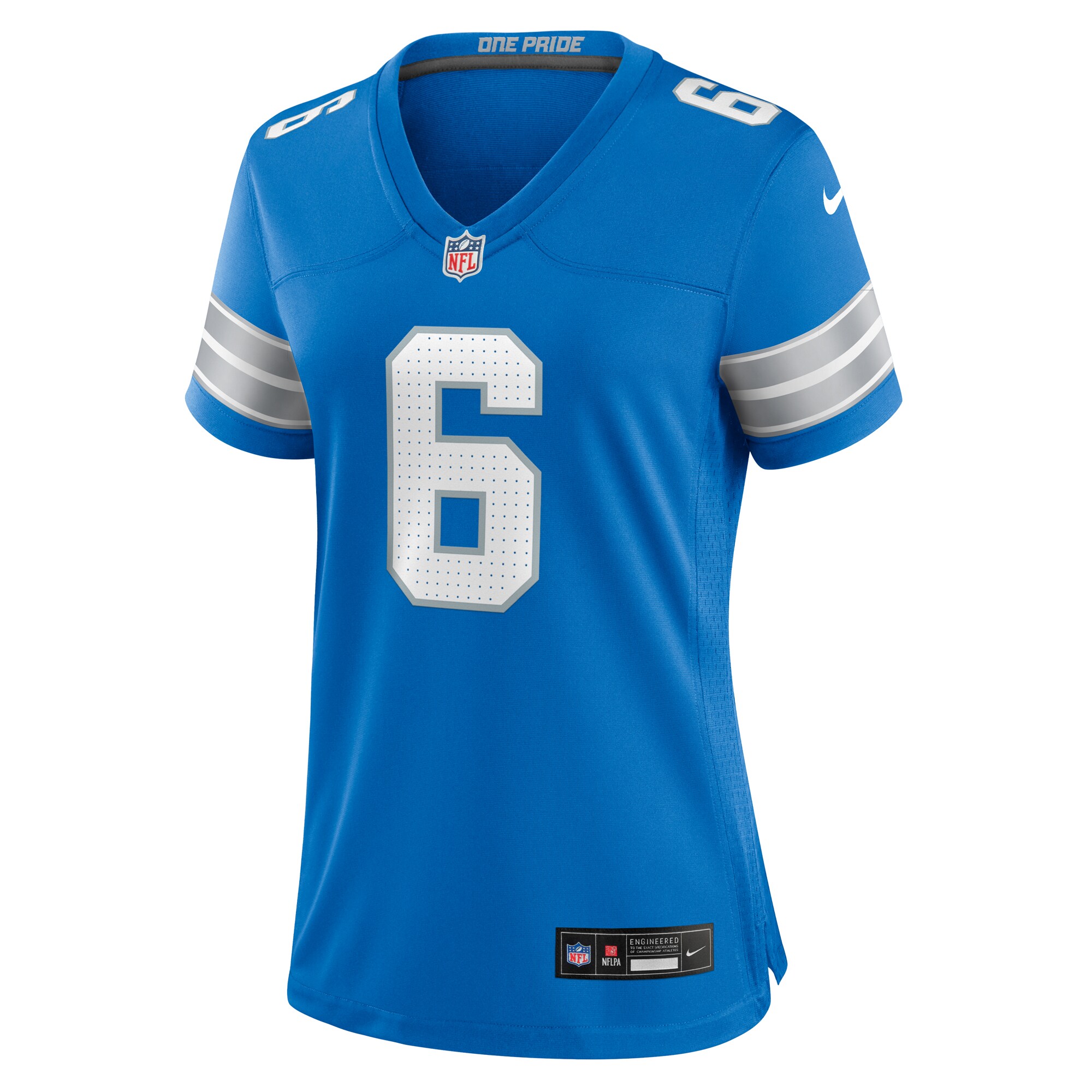 Alternative view of Women's Detroit Lions Ifeatu Melifonwu Blue Team Game Jersey JS7200 nicesnker