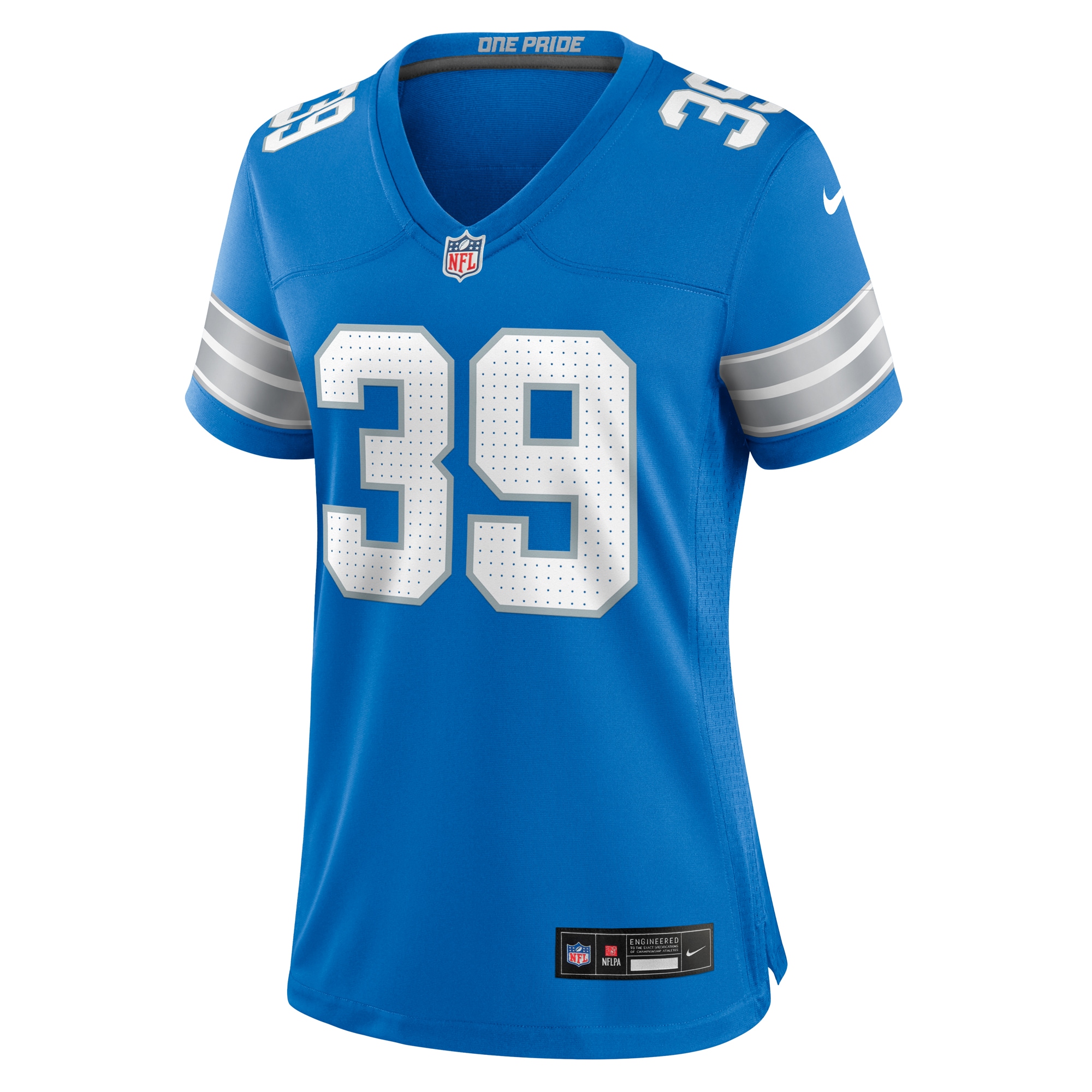 Alternative view of Women's Detroit Lions Jake Bates Blue Team Game Jersey JS4877 nicesnker