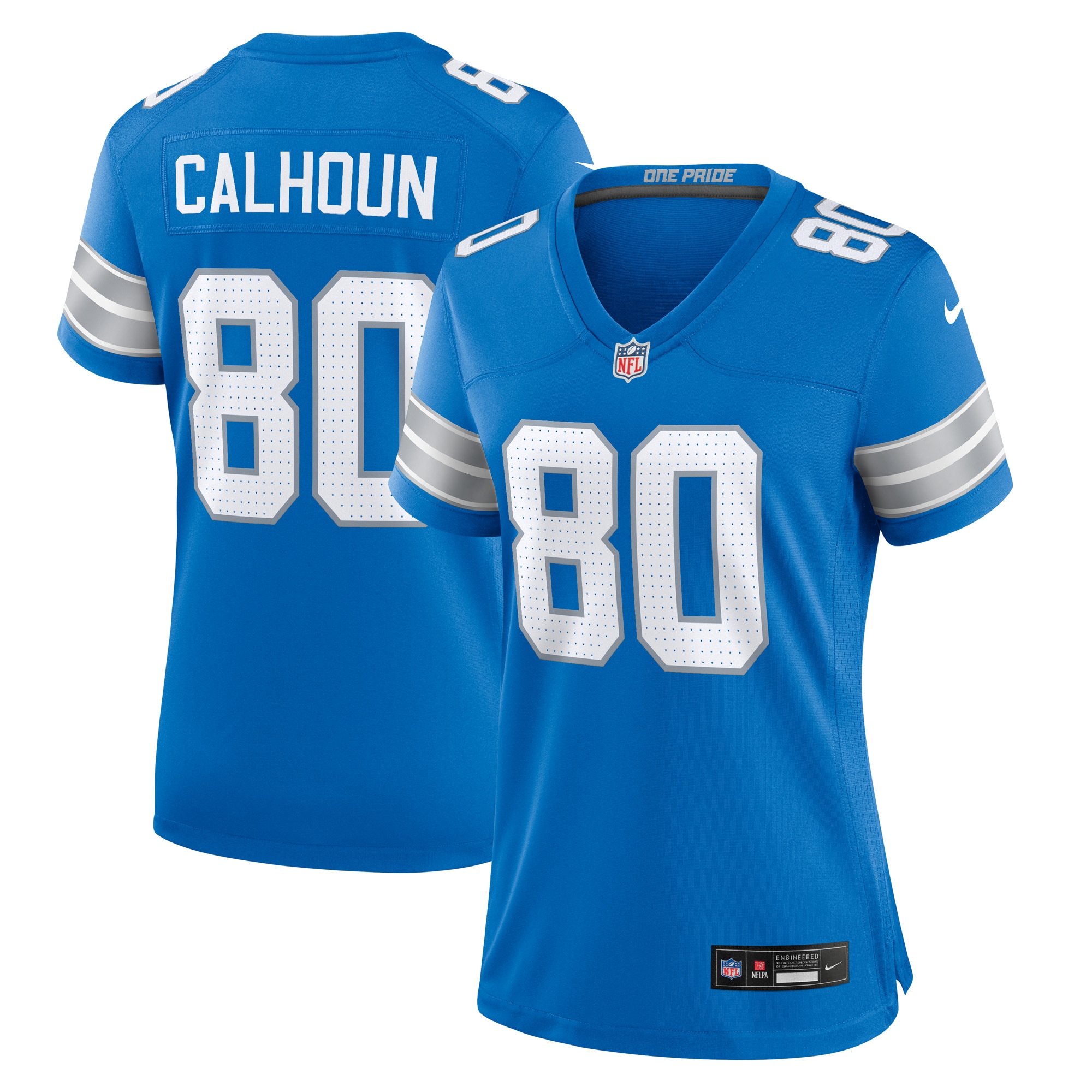 Women's Detroit Lions Jalon Calhoun Blue Game Jersey JS7394 nicesnker
