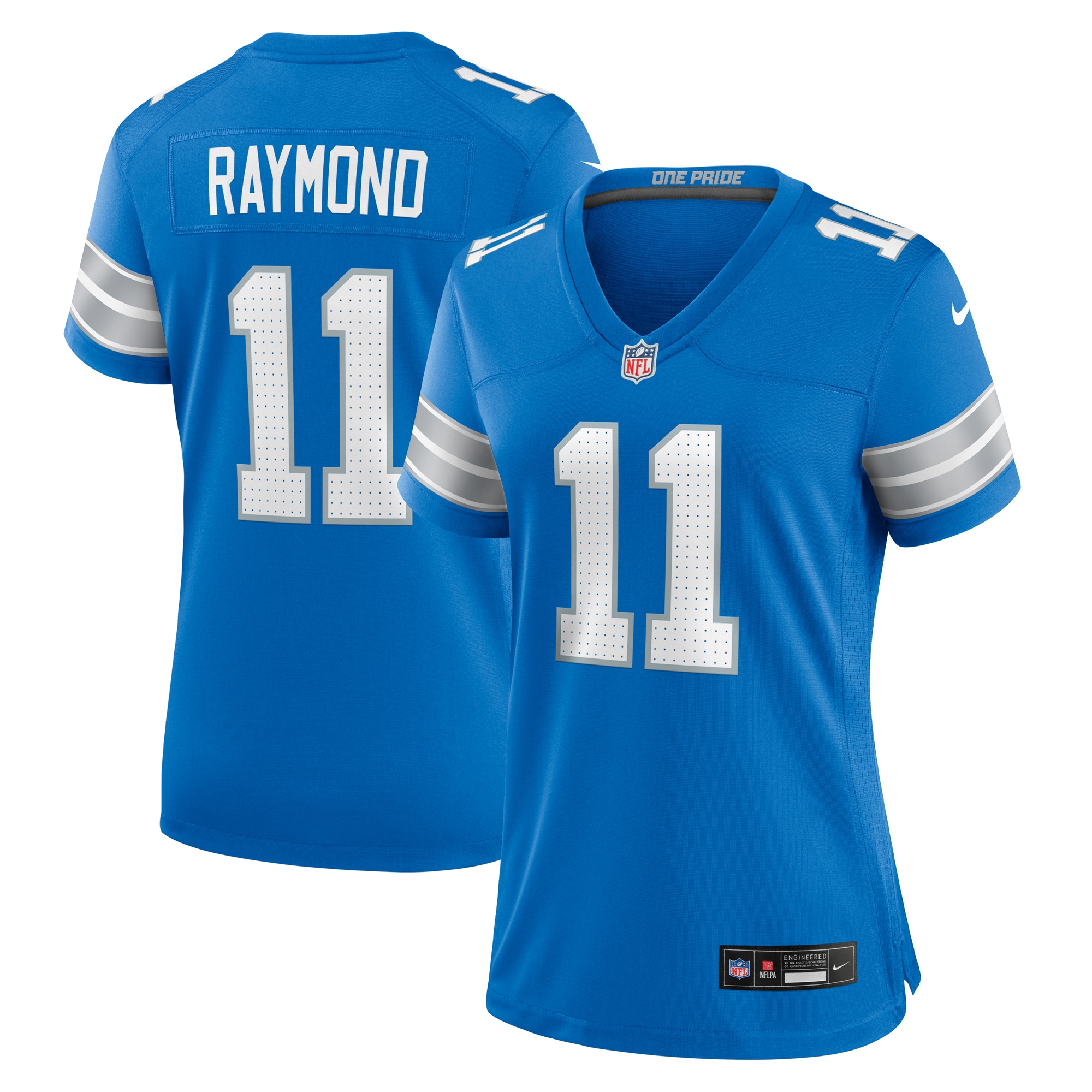 Women's Detroit Lions Kalif Raymond Blue Team Game Jersey JS6384 nicesnker
