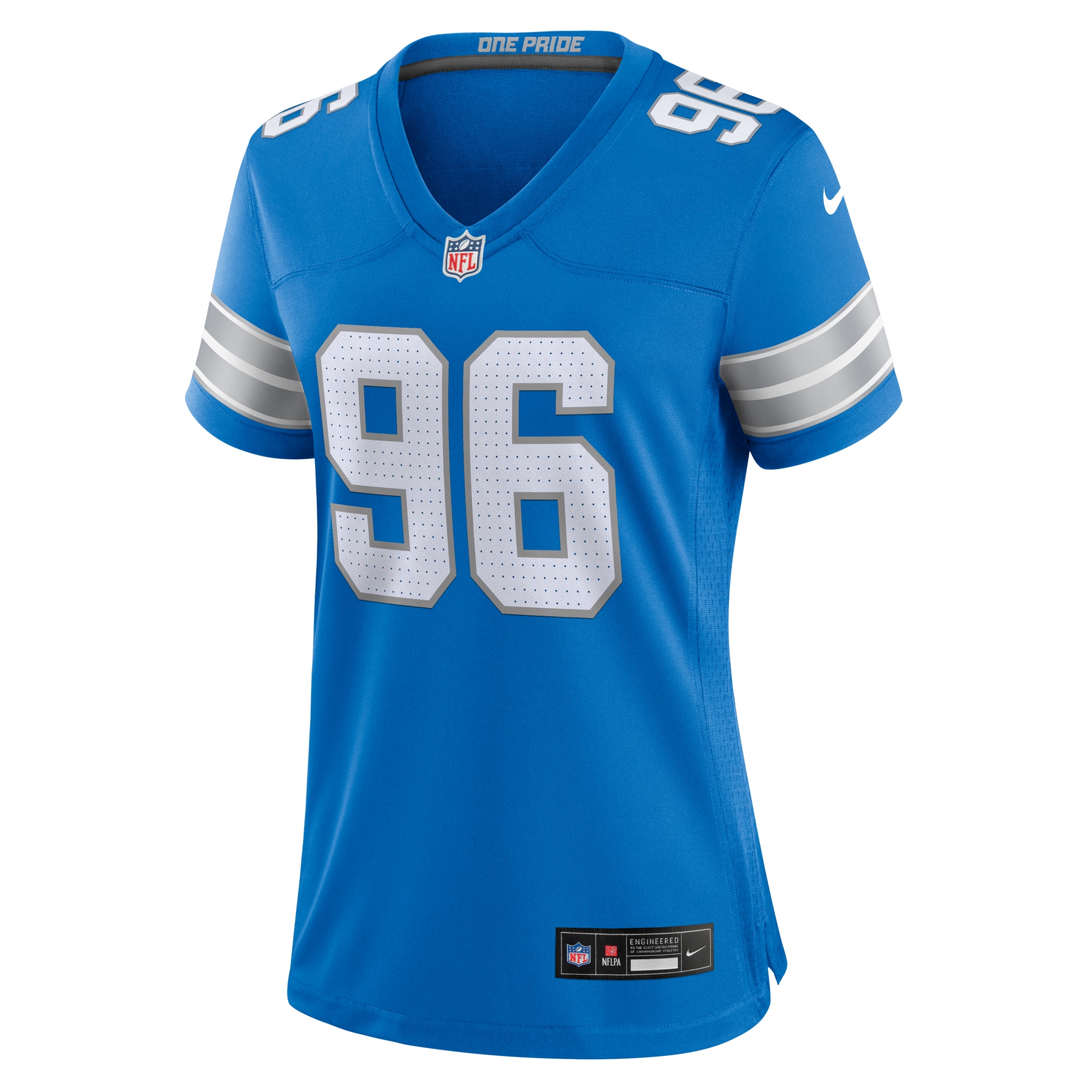 Alternative view of Women's Detroit Lions Kyle Peko Blue Game Jersey JS9390 nicesnker