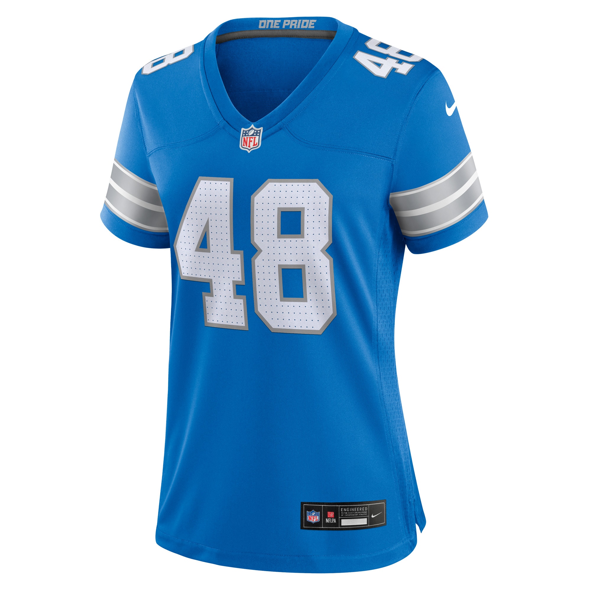 Alternative view of Women's Detroit Lions Loren Strickland Blue Game Jersey JS7776 nicesnker