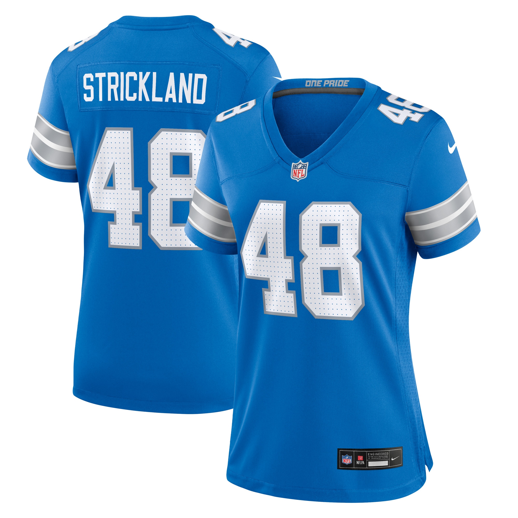 Women's Detroit Lions Loren Strickland Blue Game Jersey JS7776 nicesnker