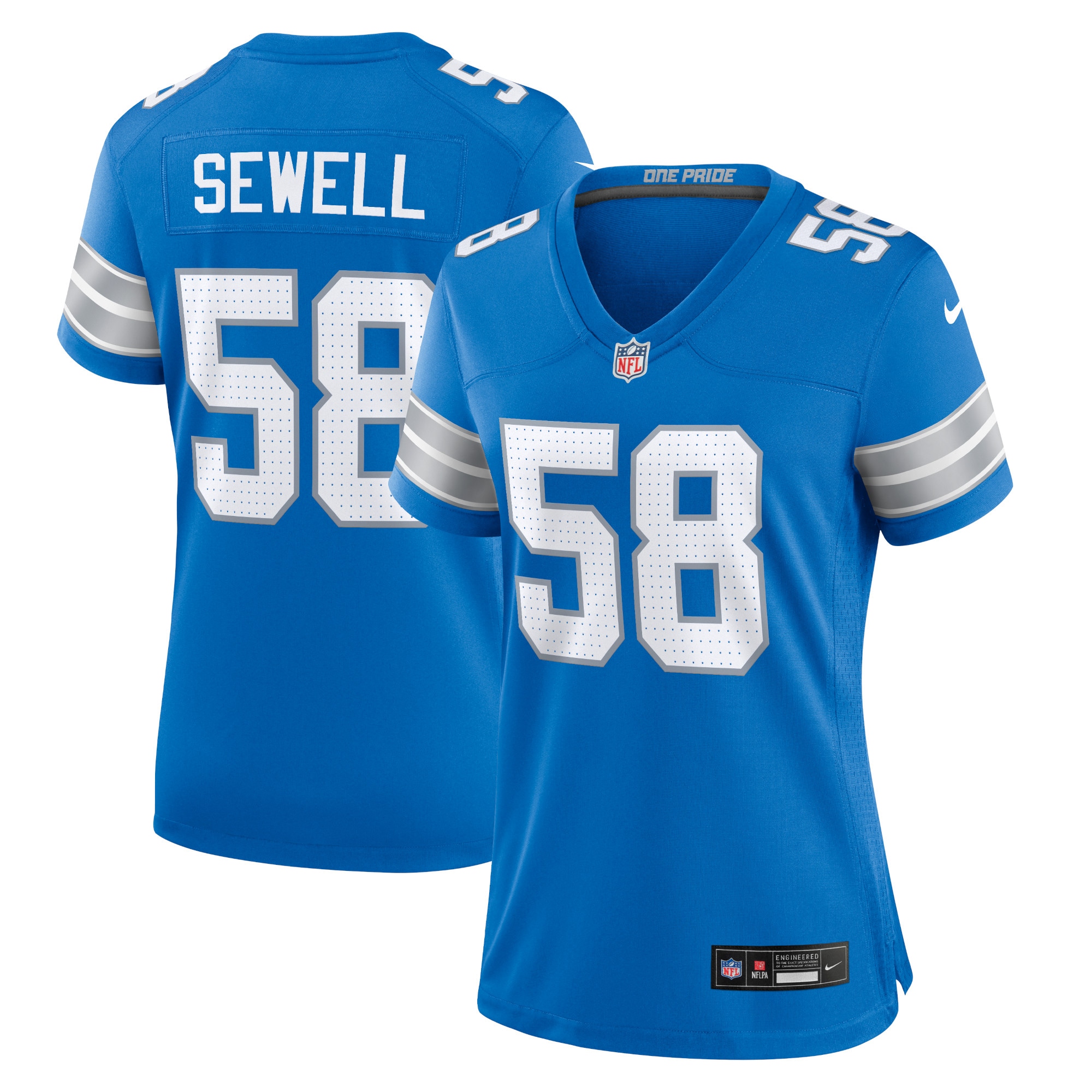 Women's Detroit Lions Penei Sewell Blue Game Jersey JS3874 nicesnker