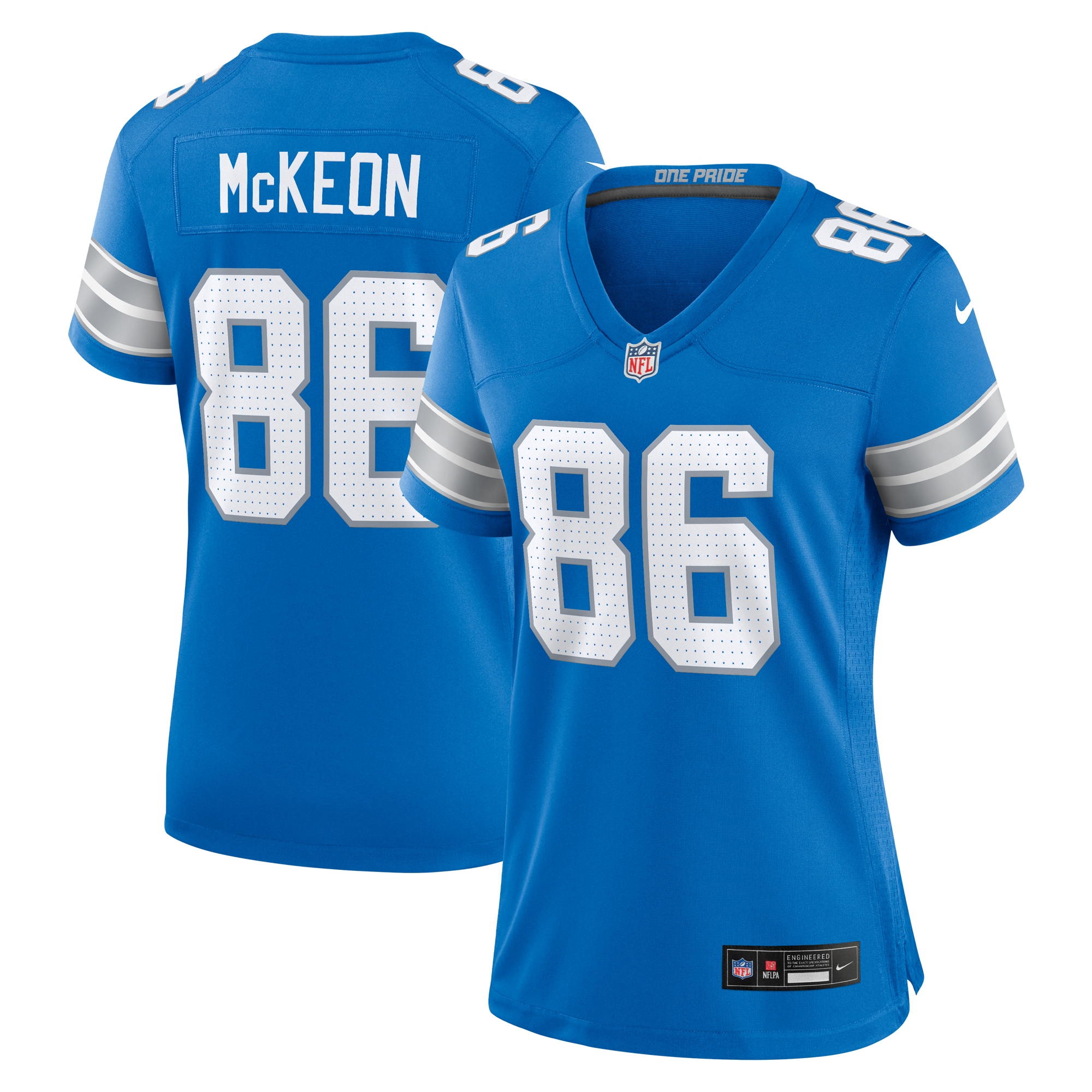 Women's Detroit Lions Sean McKeon Blue Game Jersey JS7140 nicesnker