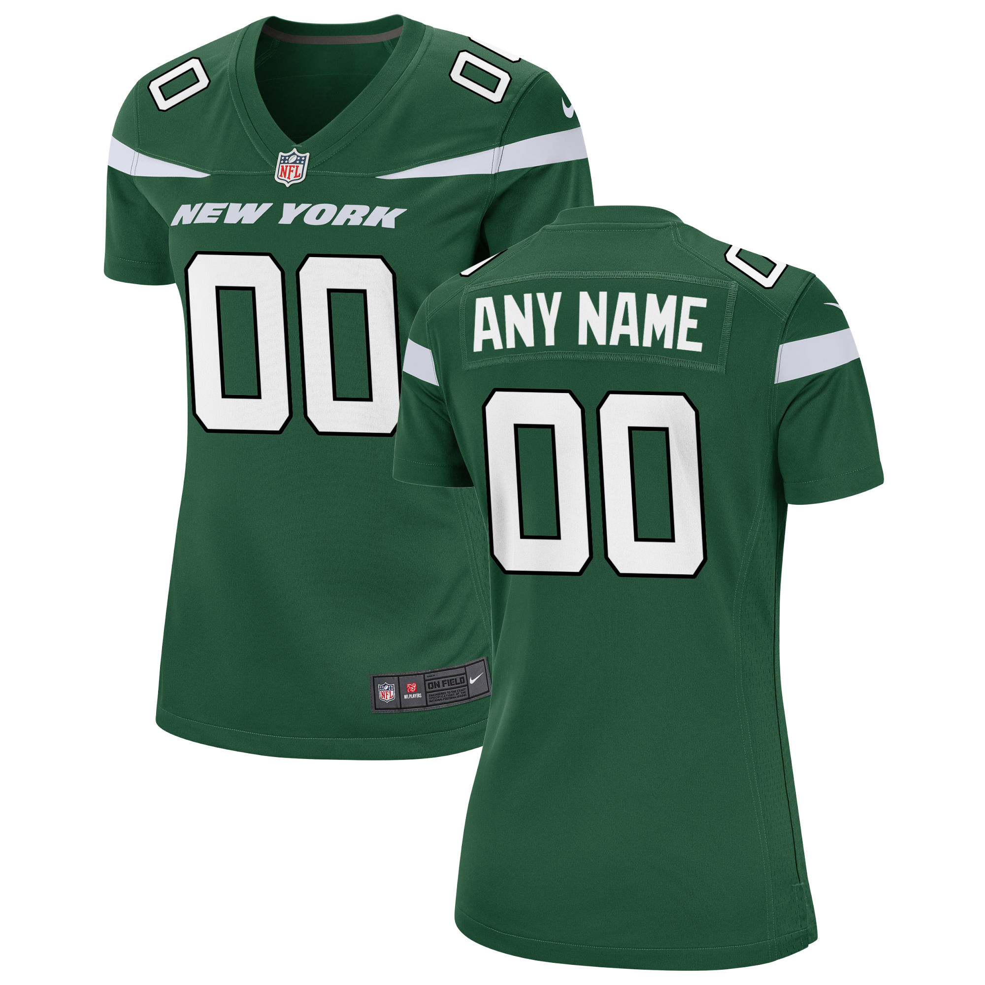Women's Gotham Green New York Jets Custom Game Jersey JS8264 nicesnker