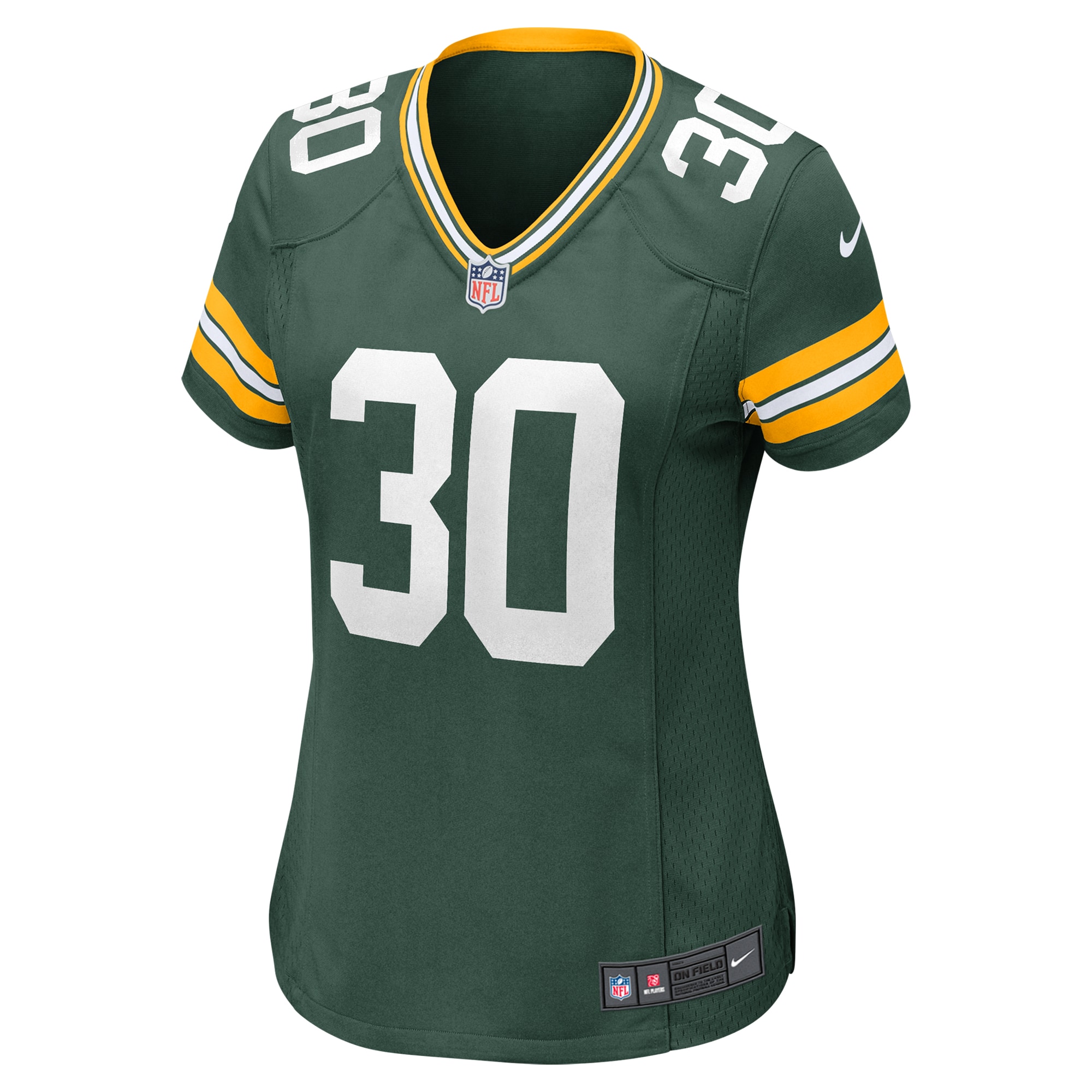 Alternative view of Women's Green Bay Packers Ahman Green Green Team Retired Player Game Jersey JS8235 nicesnker