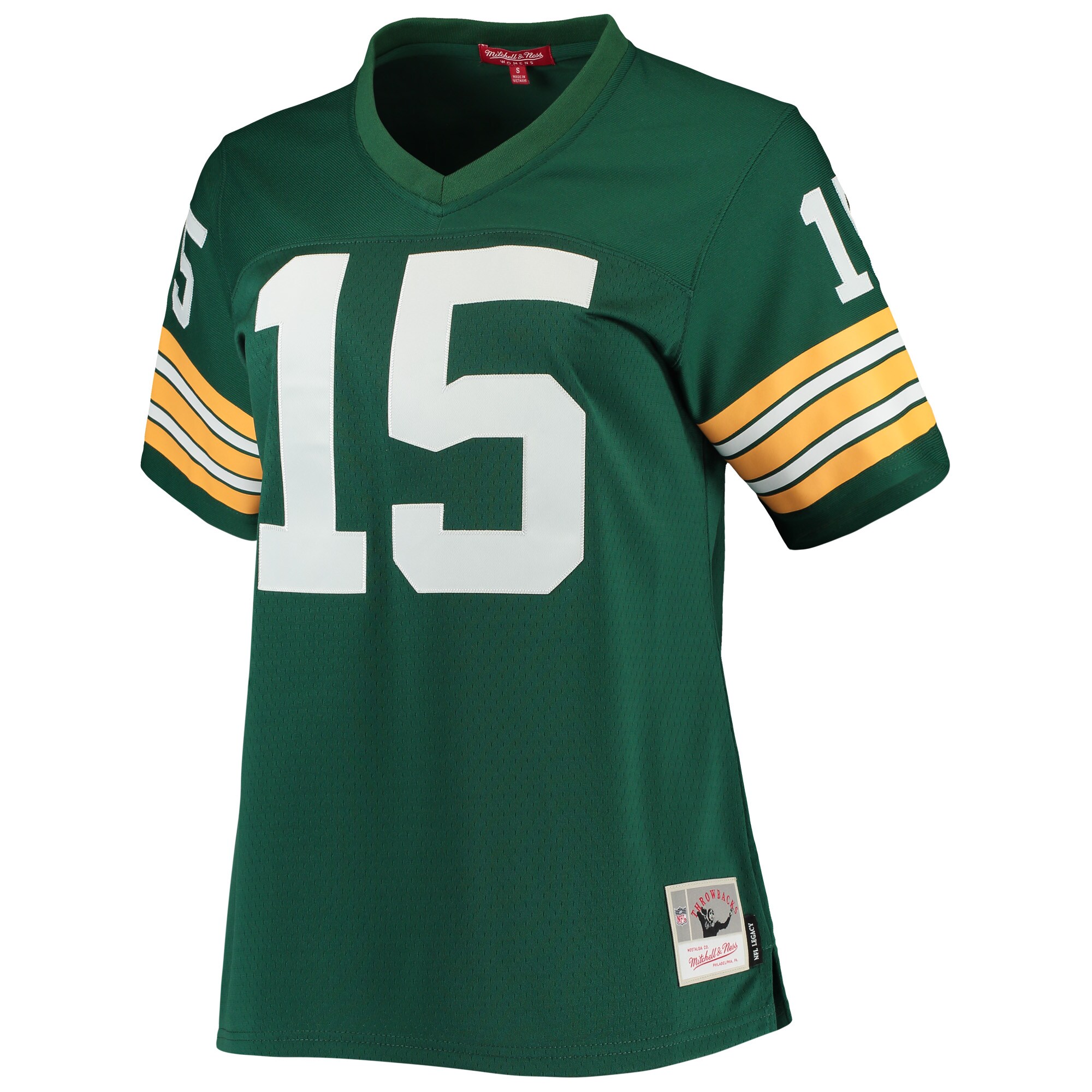 Alternative view of Women's Green Bay Packers Bart Starr Mitchell & Ness Green 1967 Legacy Player Jersey JS4927 nicesnker