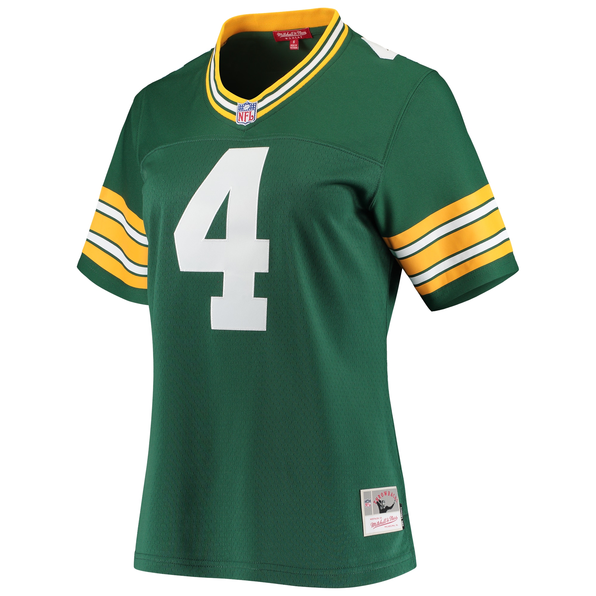 Alternative view of Women's Green Bay Packers Brett Favre Mitchell & Ness Green 1996 Legacy Player Jersey JS4657 nicesnker
