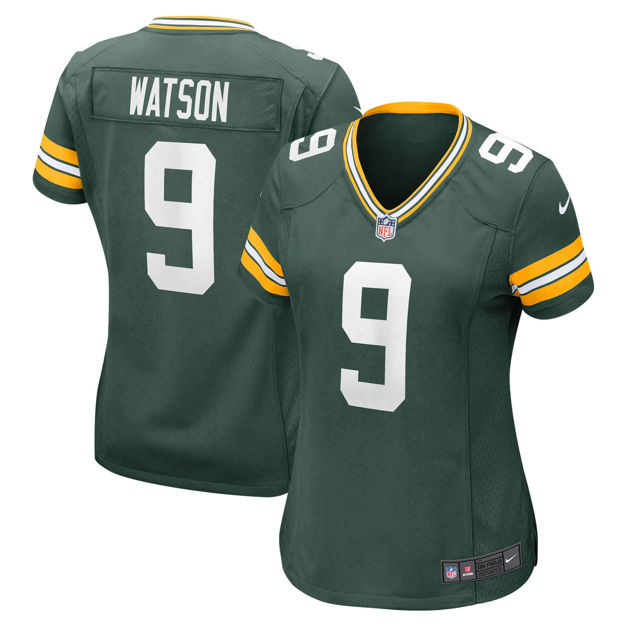 Women's Green Bay Packers Christian Watson Green Player Game Jersey JS5825 nicesnker