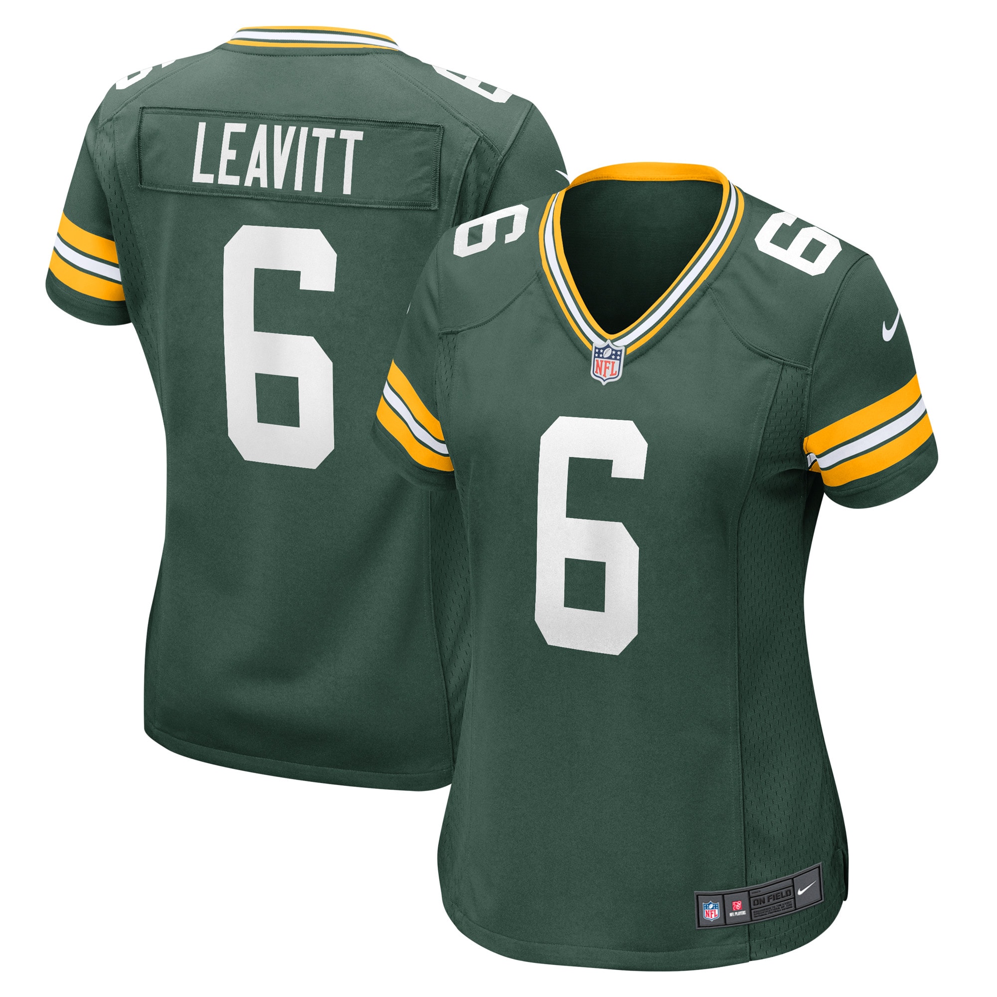 Women's Green Bay Packers Dallin Leavitt Green Game Player Jersey JS9715 nicesnker