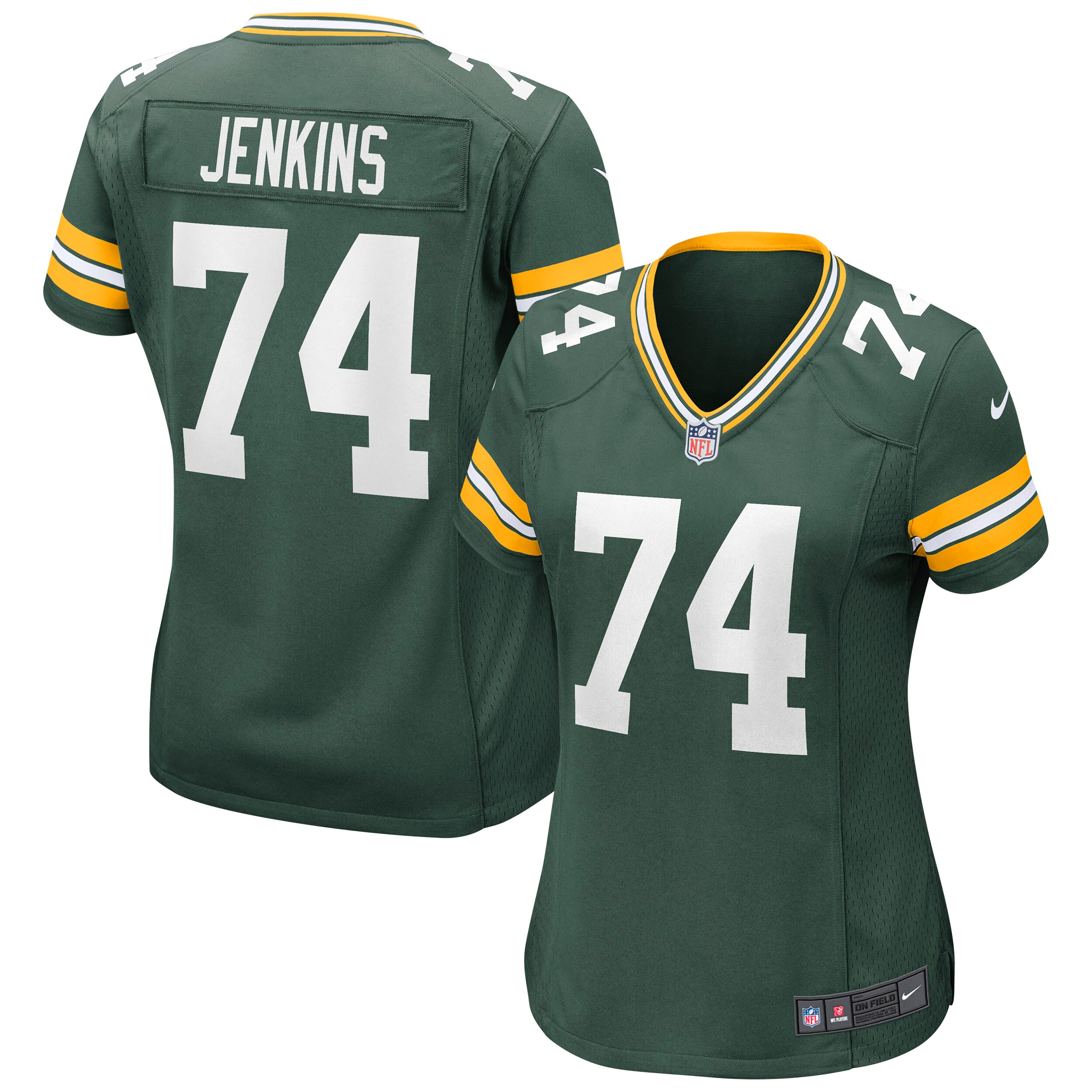 Women's Green Bay Packers Elgton Jenkins Green Game Jersey JS1151 nicesnker