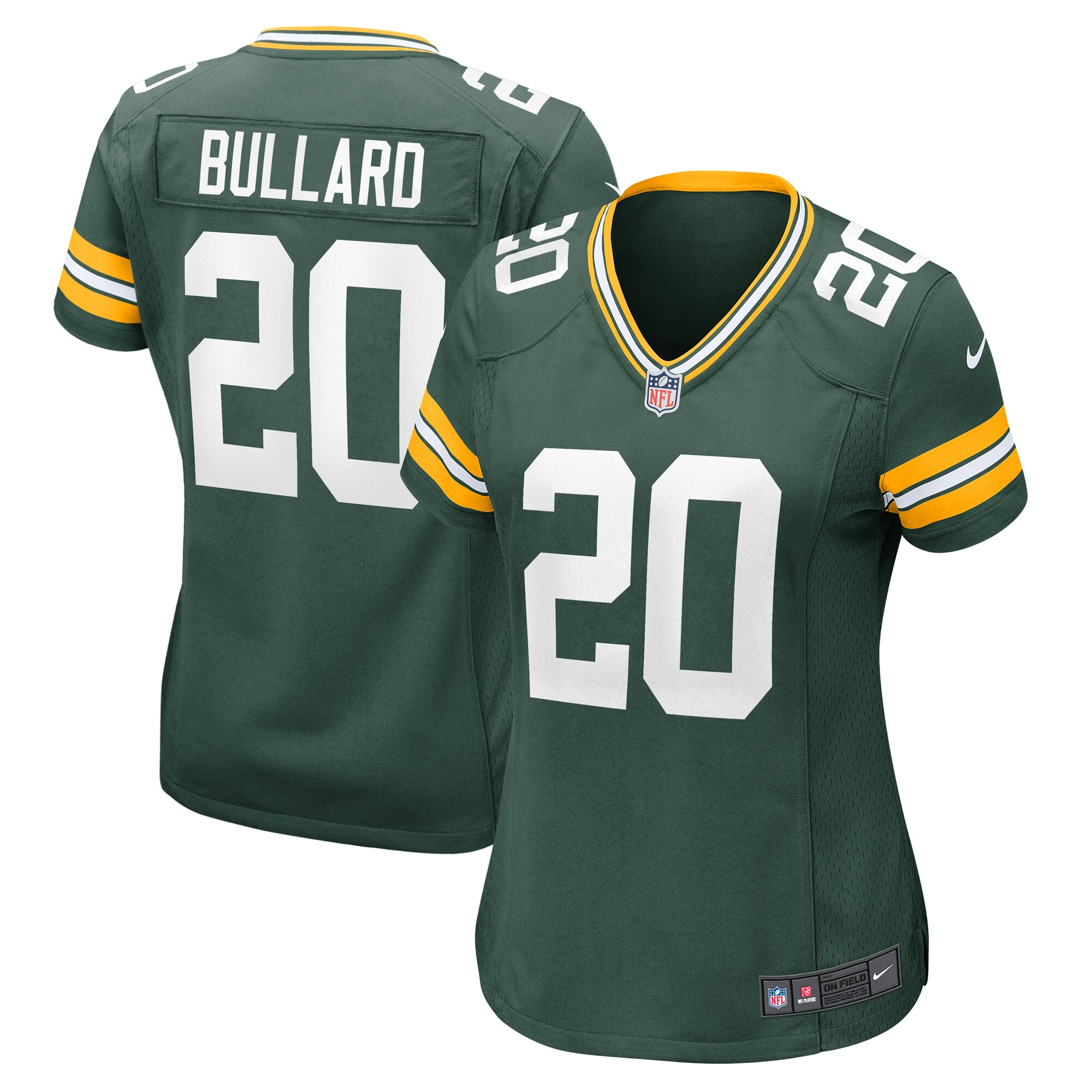 Women's Green Bay Packers Javon Bullard Green Game Jersey JS2711 nicesnker