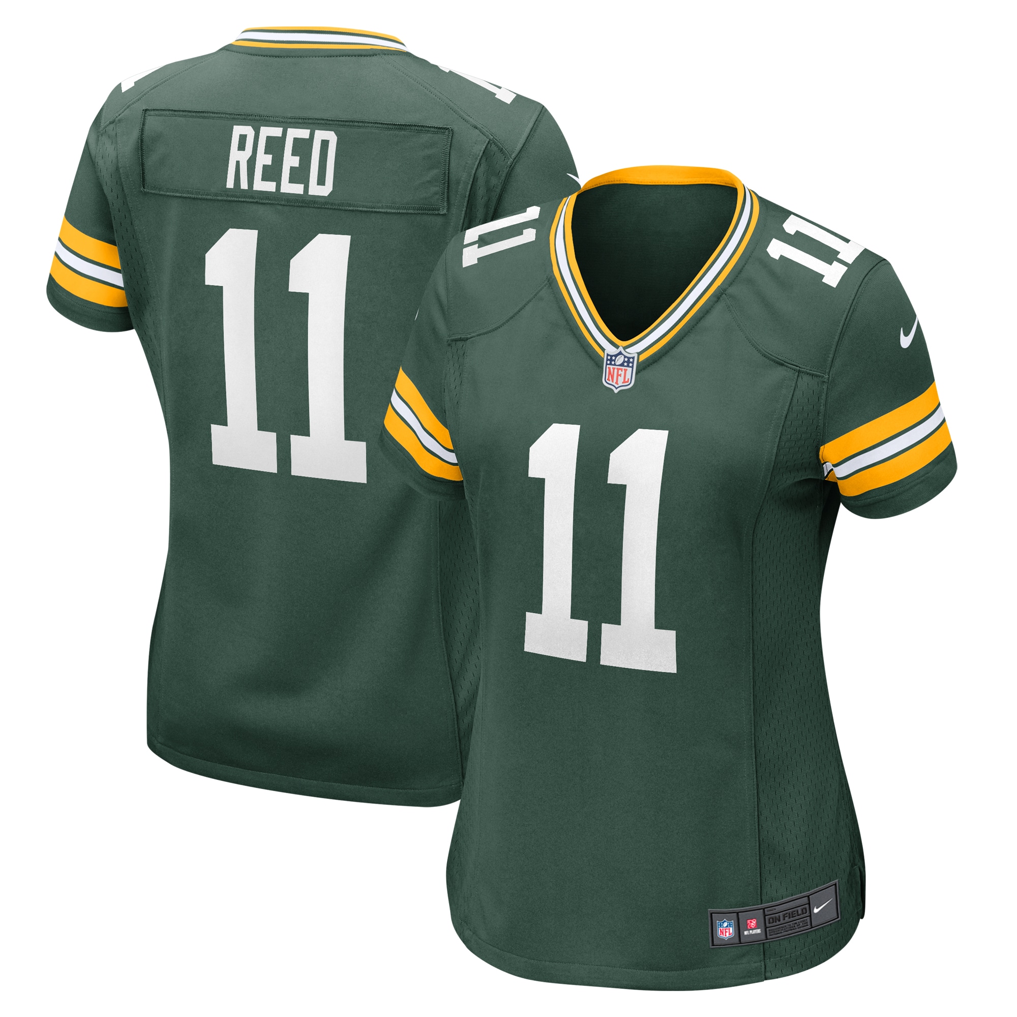 Women's Green Bay Packers Jayden Reed Green Game Jersey JS5322 nicesnker