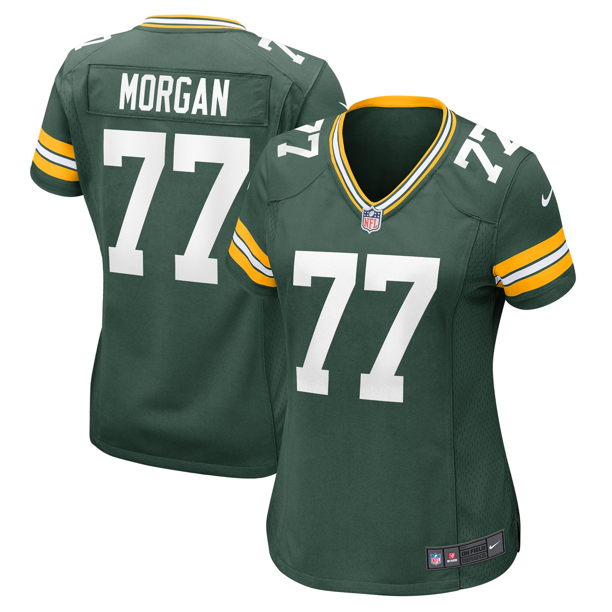 Women's Green Bay Packers Morgan Green Game Jersey JS4816 nicesnker