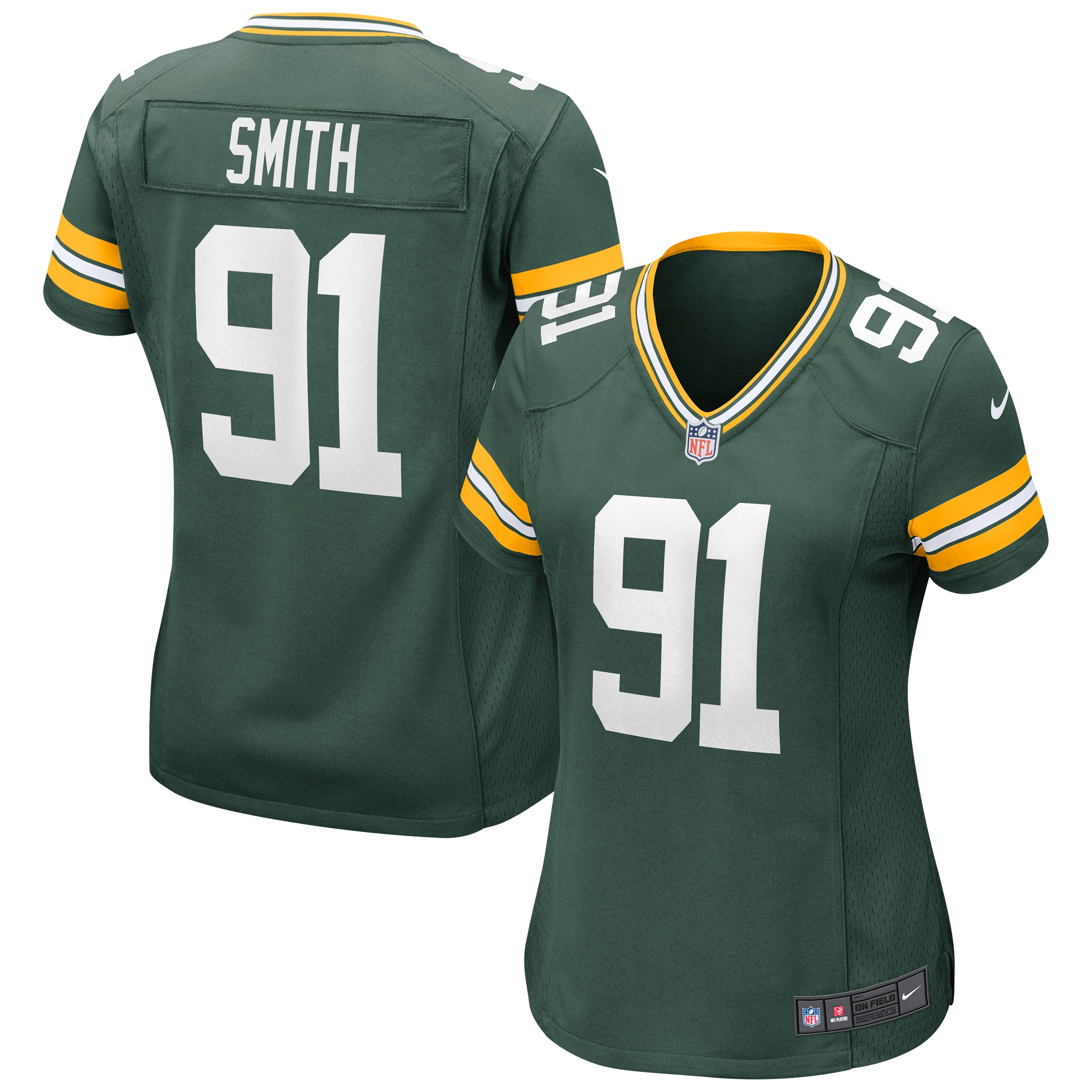 Women's Green Bay Packers Preston Smith Green Game Jersey JS8235 nicesnker