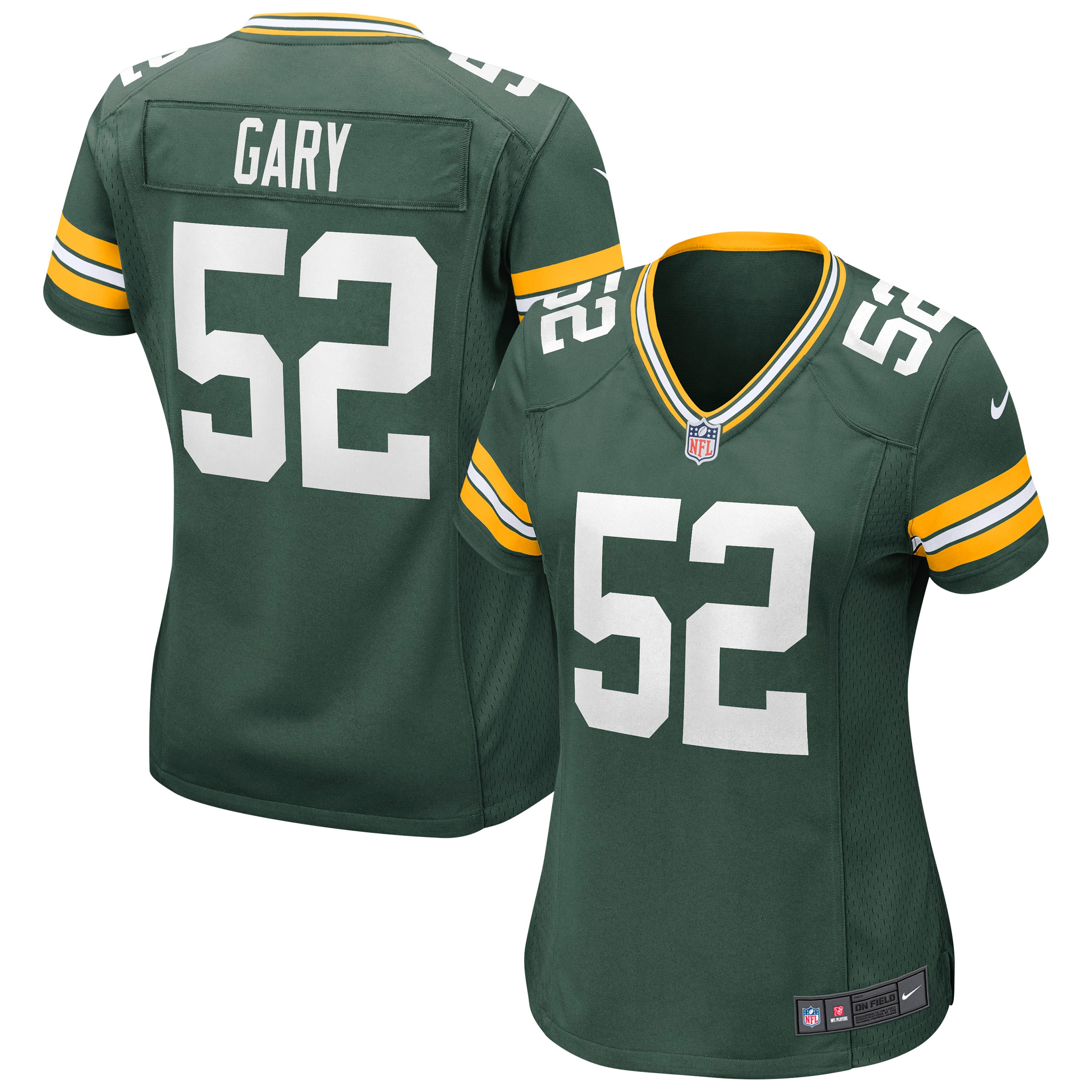 Women's Green Bay Packers Rashan Gary Green Game Jersey JS4585 nicesnker