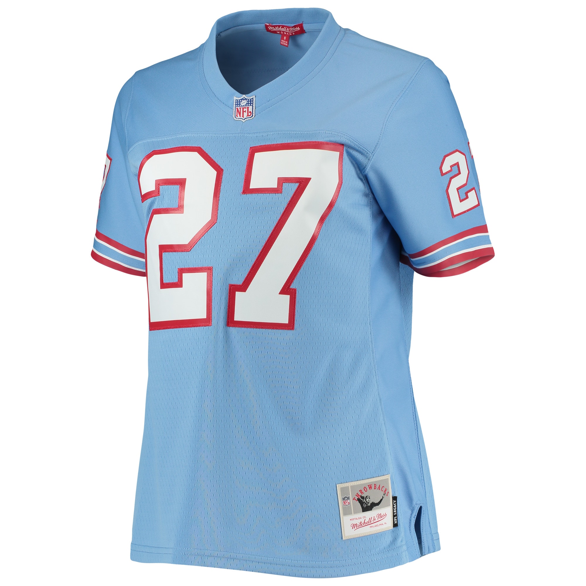 Alternative view of Women's Houston Oilers Eddie George Mitchell & Ness Light Blue Legacy Player Jersey JS4542 nicesnker