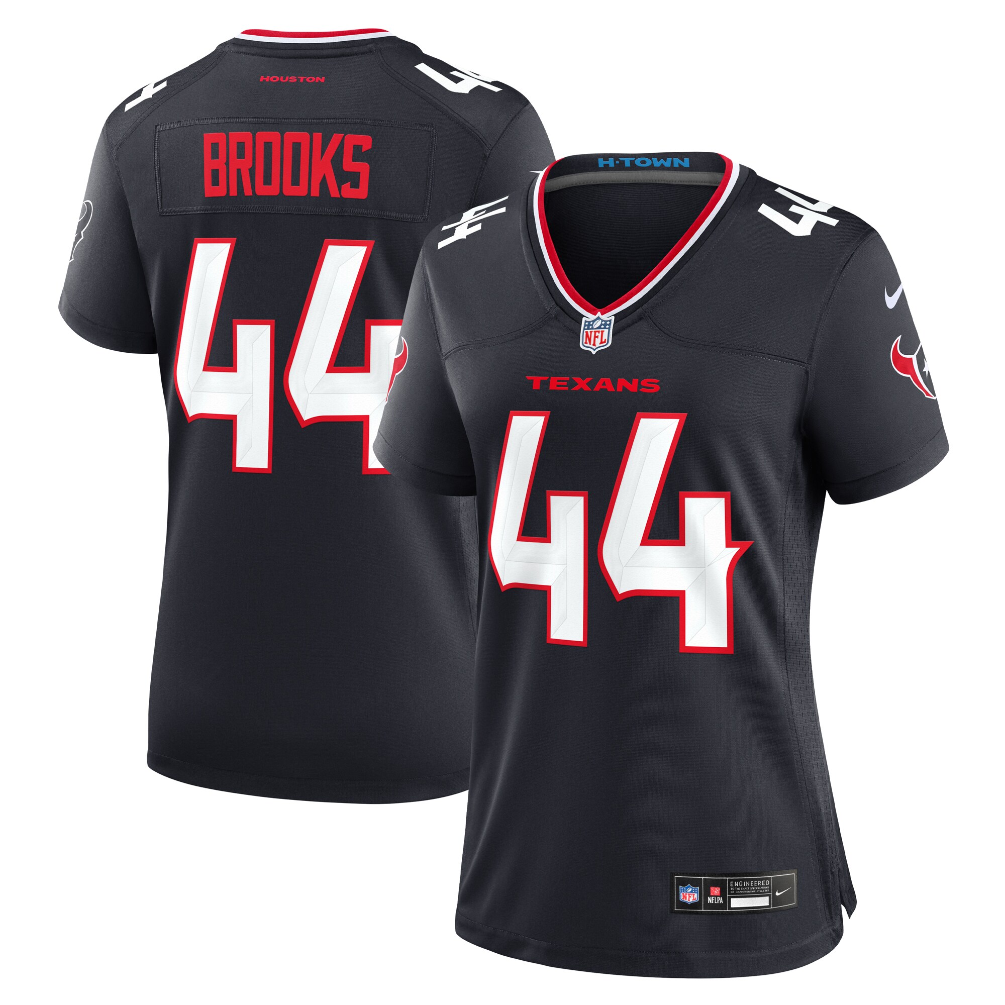 Women's Houston Texans British Brooks Navy Team Game Jersey JS7986 nicesnker