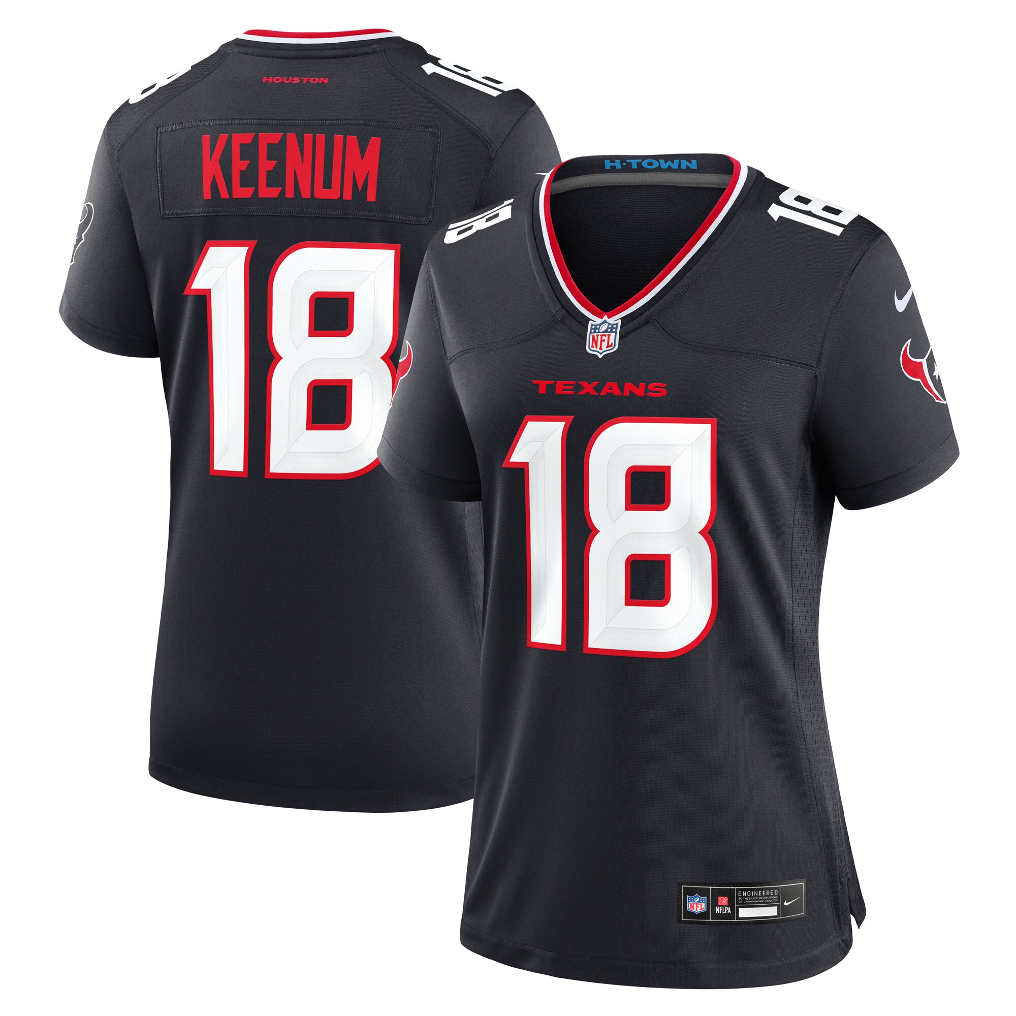 Women's Houston Texans Case Keenum Navy Team Game Jersey JS1304 nicesnker