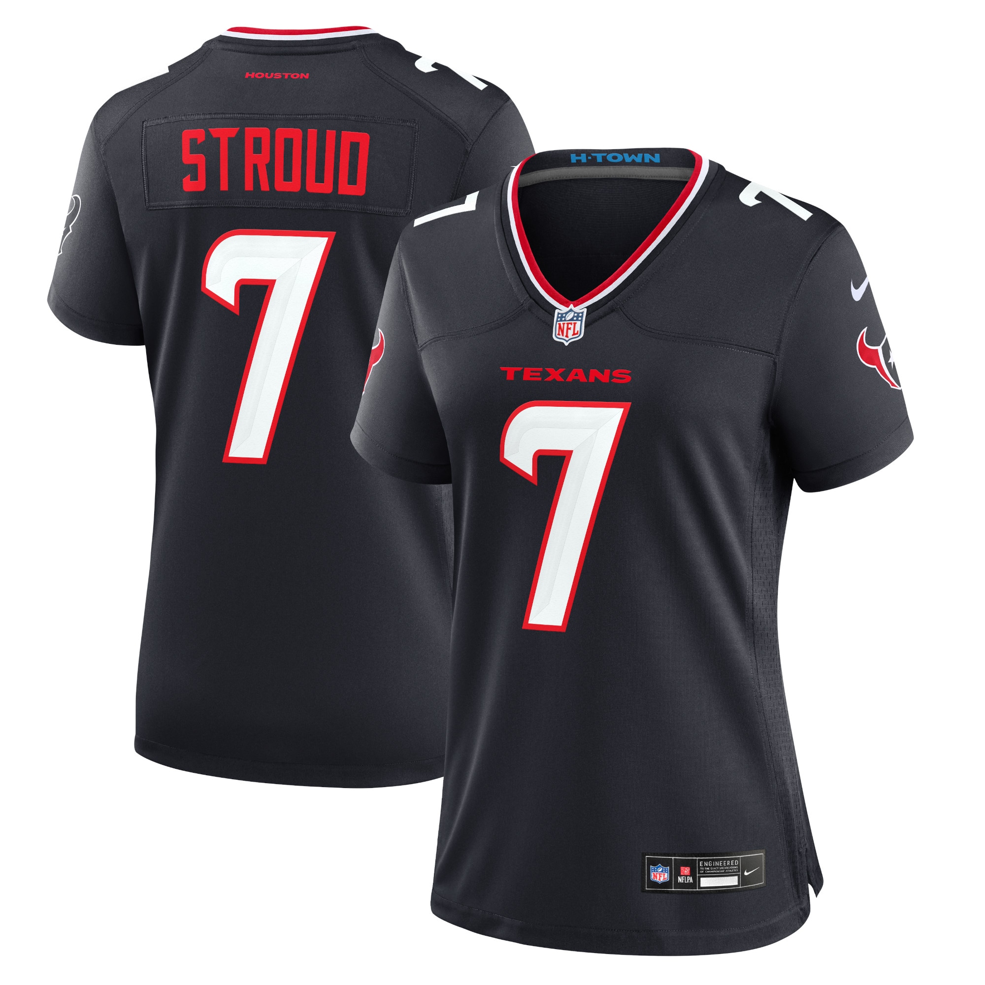 Women's Houston Texans C.J. Stroud Navy Game Jersey JS2507 nicesnker