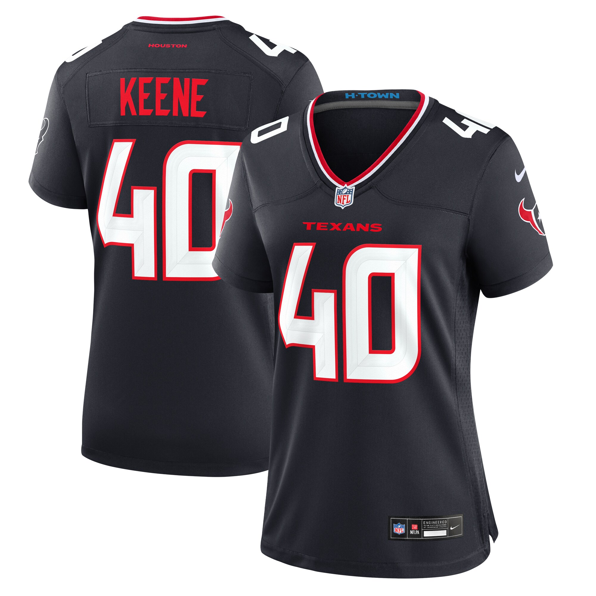 Women's Houston Texans Dalton Keene Navy Team Game Jersey JS5037 nicesnker