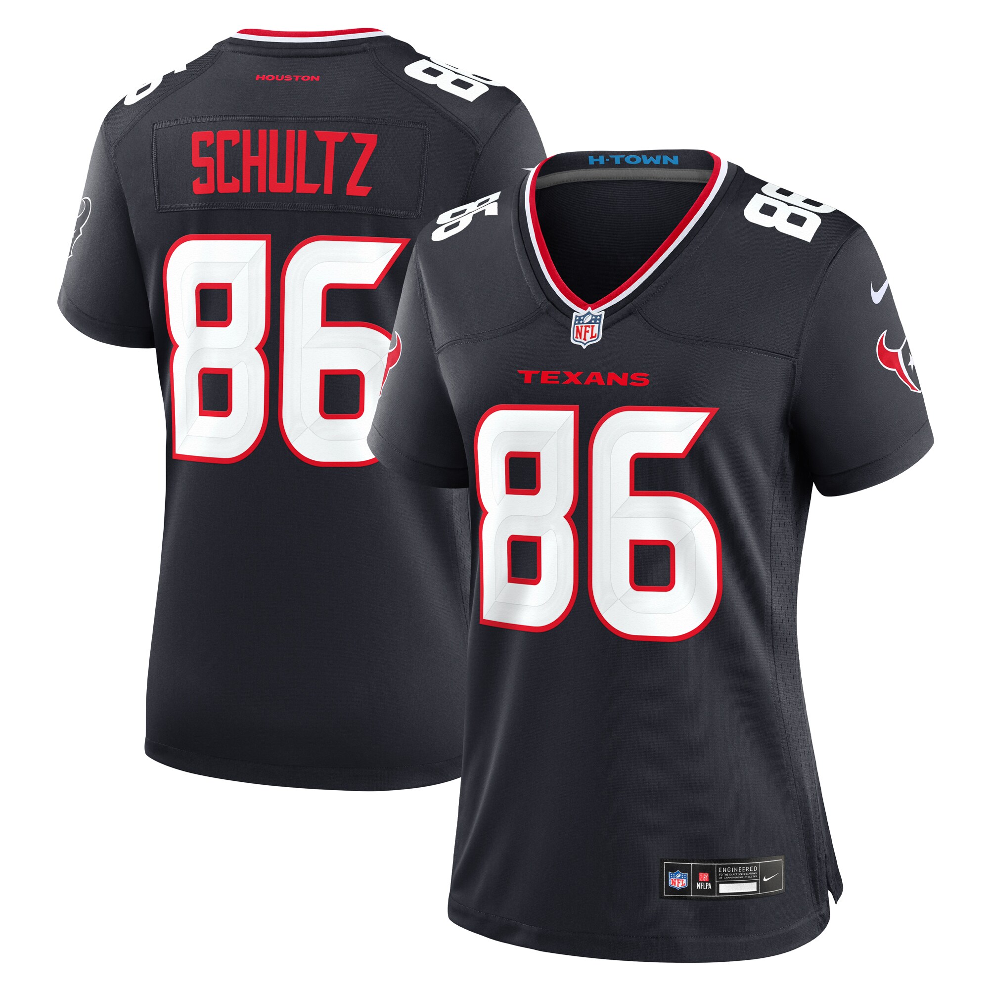 Women's Houston Texans Dalton Schultz Navy Team Game Jersey JS5811 nicesnker