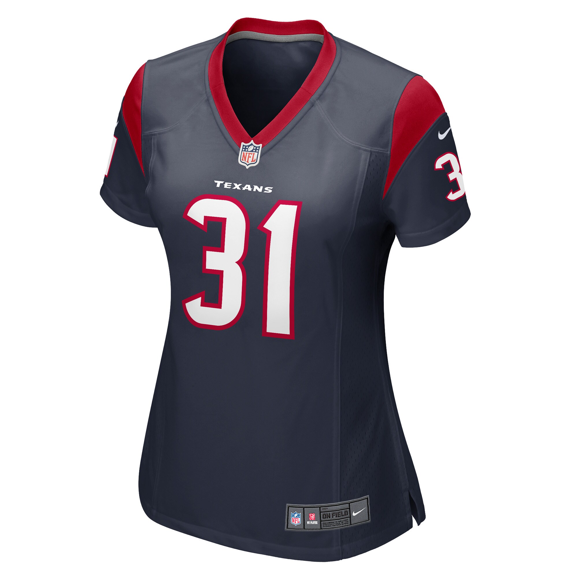 Alternative view of Women's Houston Texans Dameon Pierce Navy Game Player Jersey JS3732 nicesnker