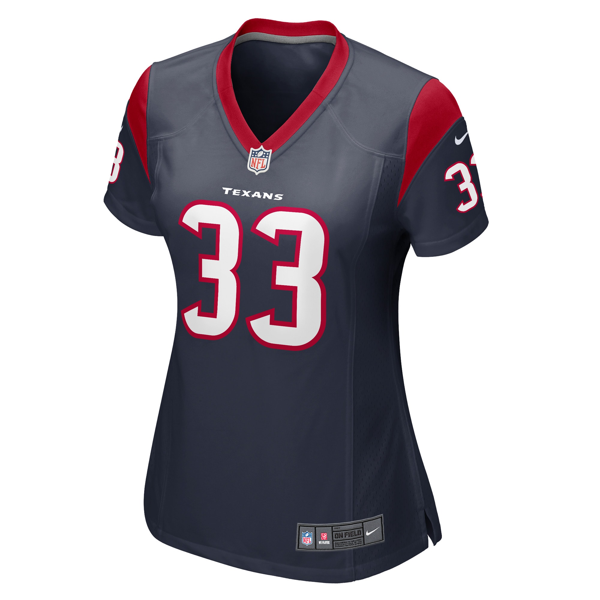 Alternative view of Women's Houston Texans Dare Ogunbowale Navy Game Player Jersey JS6332 nicesnker