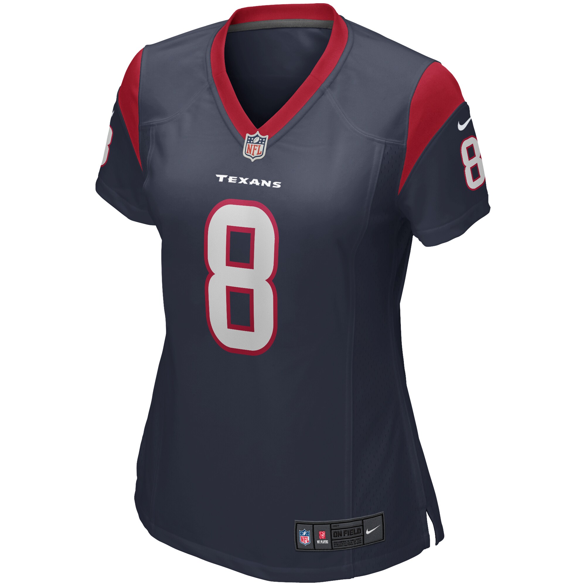 Alternative view of Women's Houston Texans David Carr Navy Game Retired Player Jersey JS8086 nicesnker