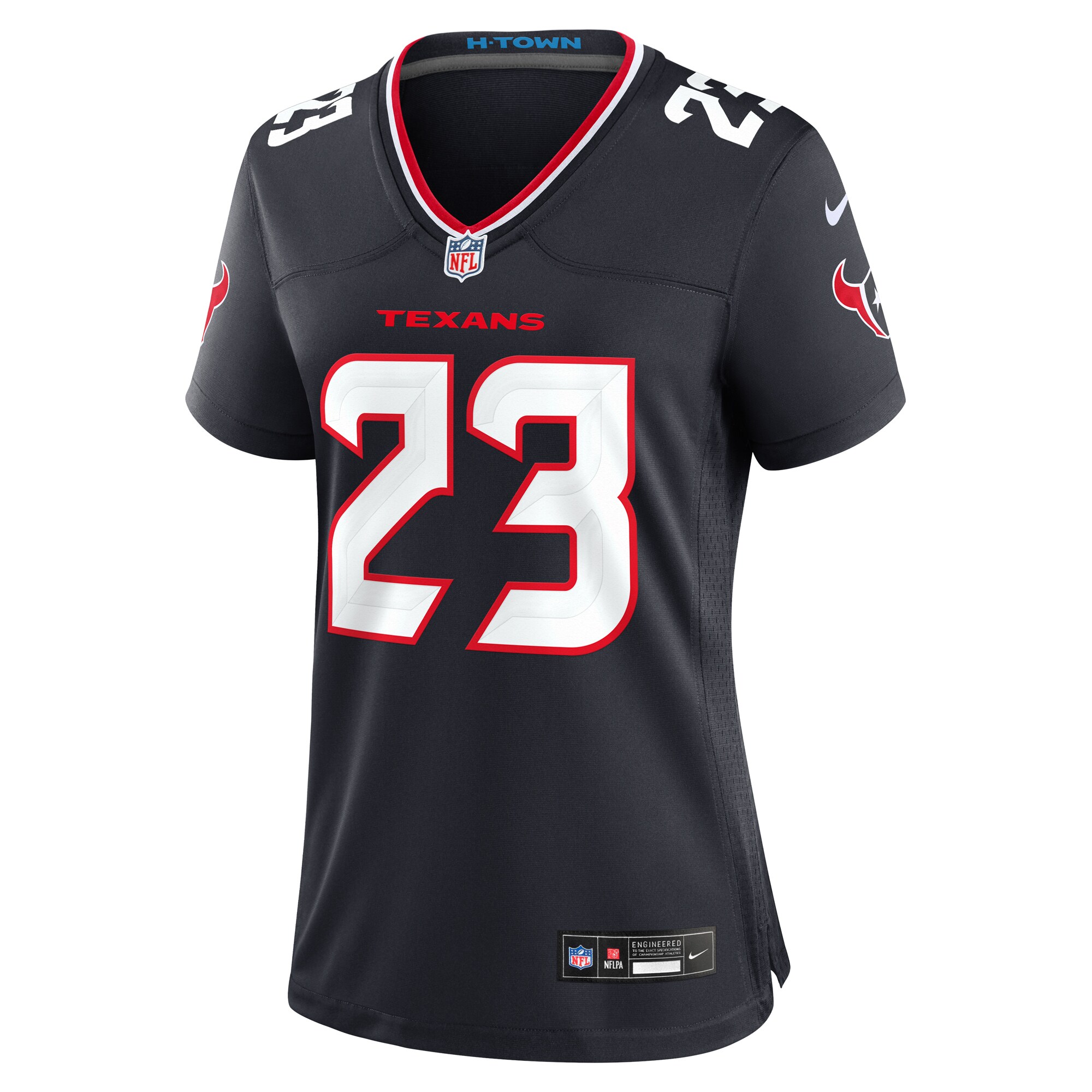 Alternative view of Women's Houston Texans Eric Murray Navy Team Game Jersey JS1839 nicesnker
