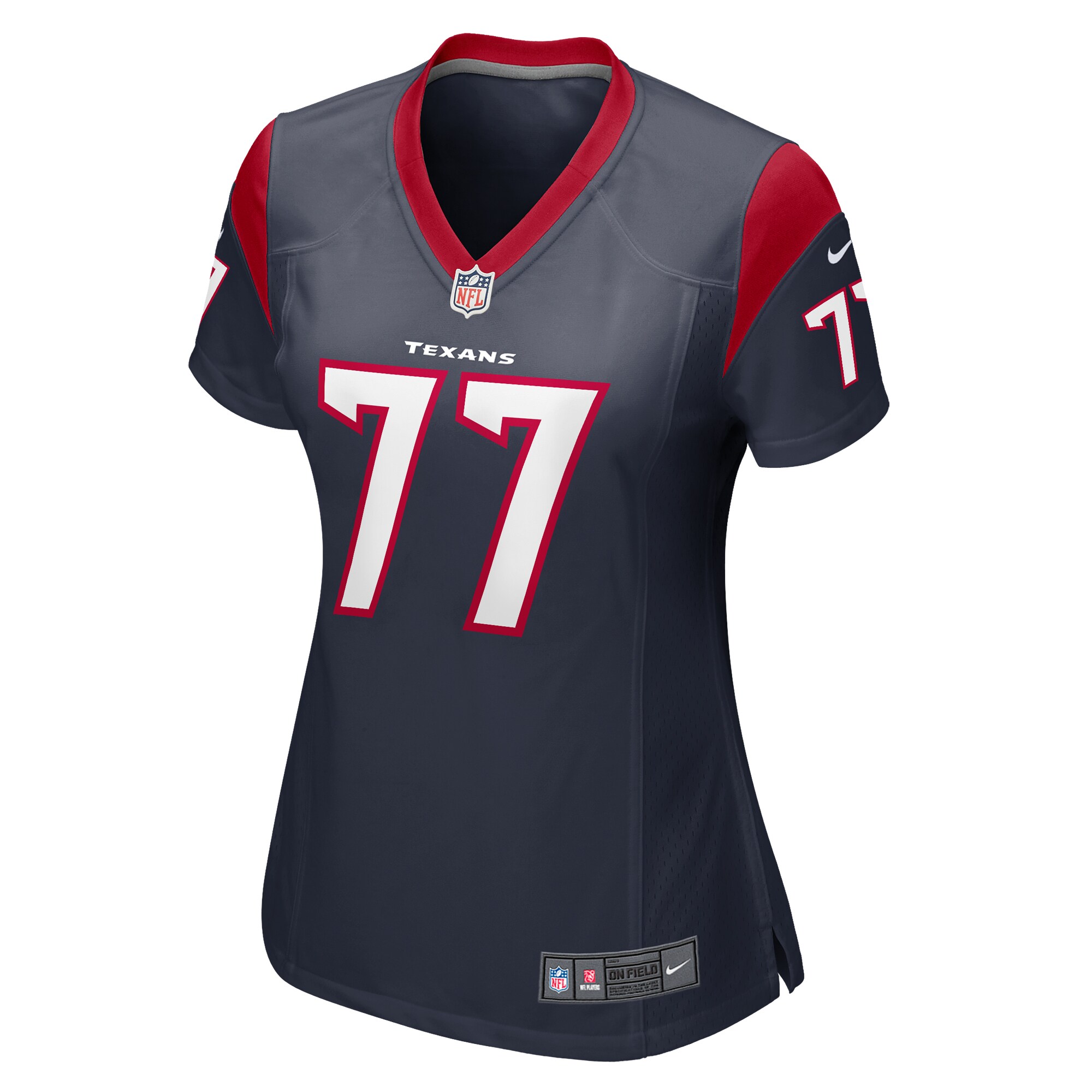 Alternative view of Women's Houston Texans George Fant Navy Game Jersey JS2062 nicesnker