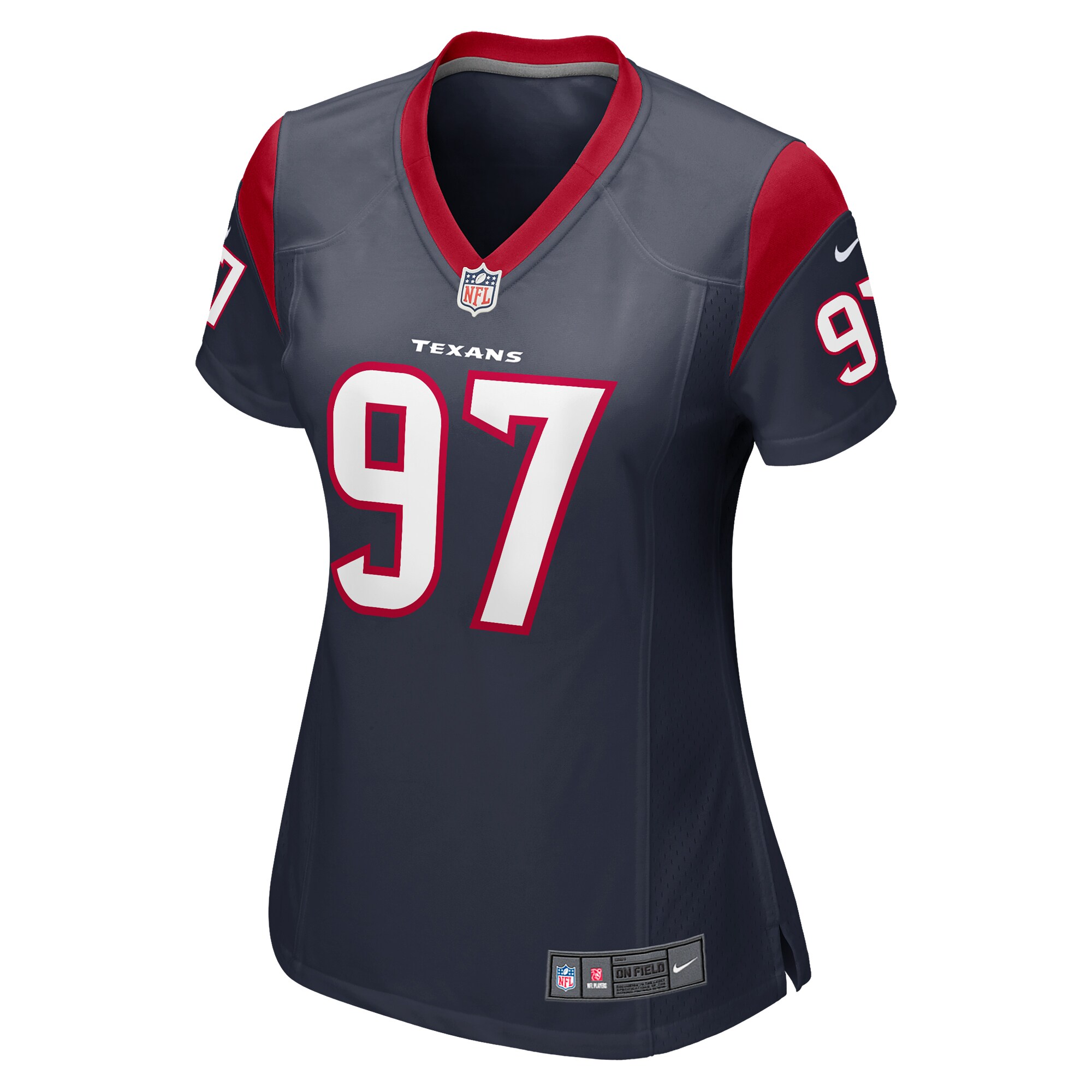 Alternative view of Women's Houston Texans Hassan Ridgeway Navy Game Player Jersey JS6676 nicesnker