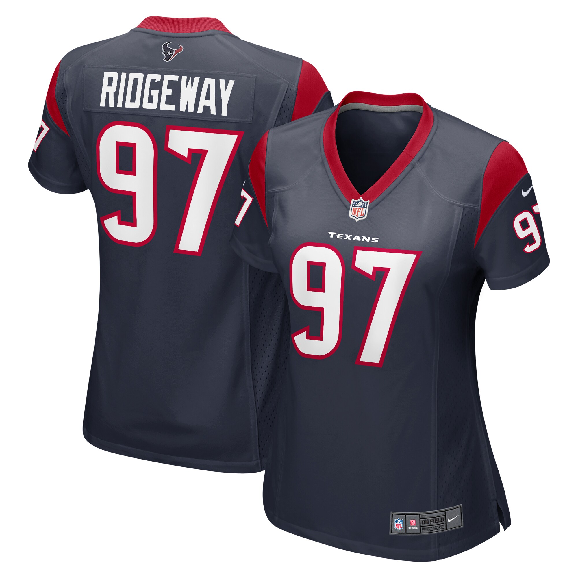 Women's Houston Texans Hassan Ridgeway Navy Game Player Jersey JS6676 nicesnker