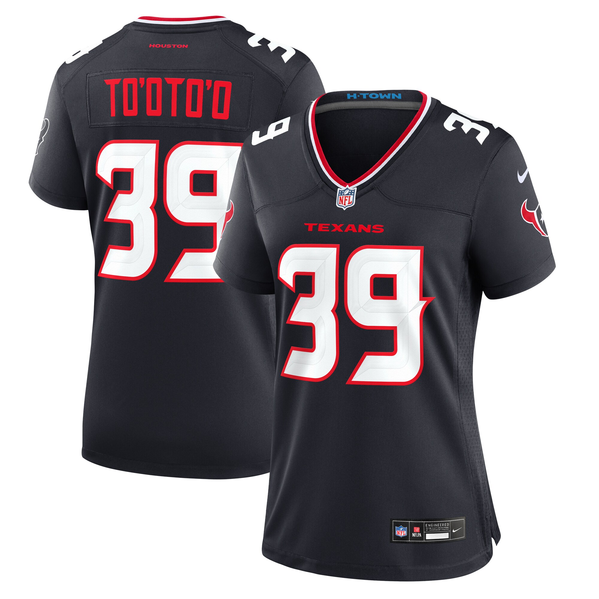 Women's Houston Texans Henry To'oto'o Navy Team Game Jersey JS5817 nicesnker