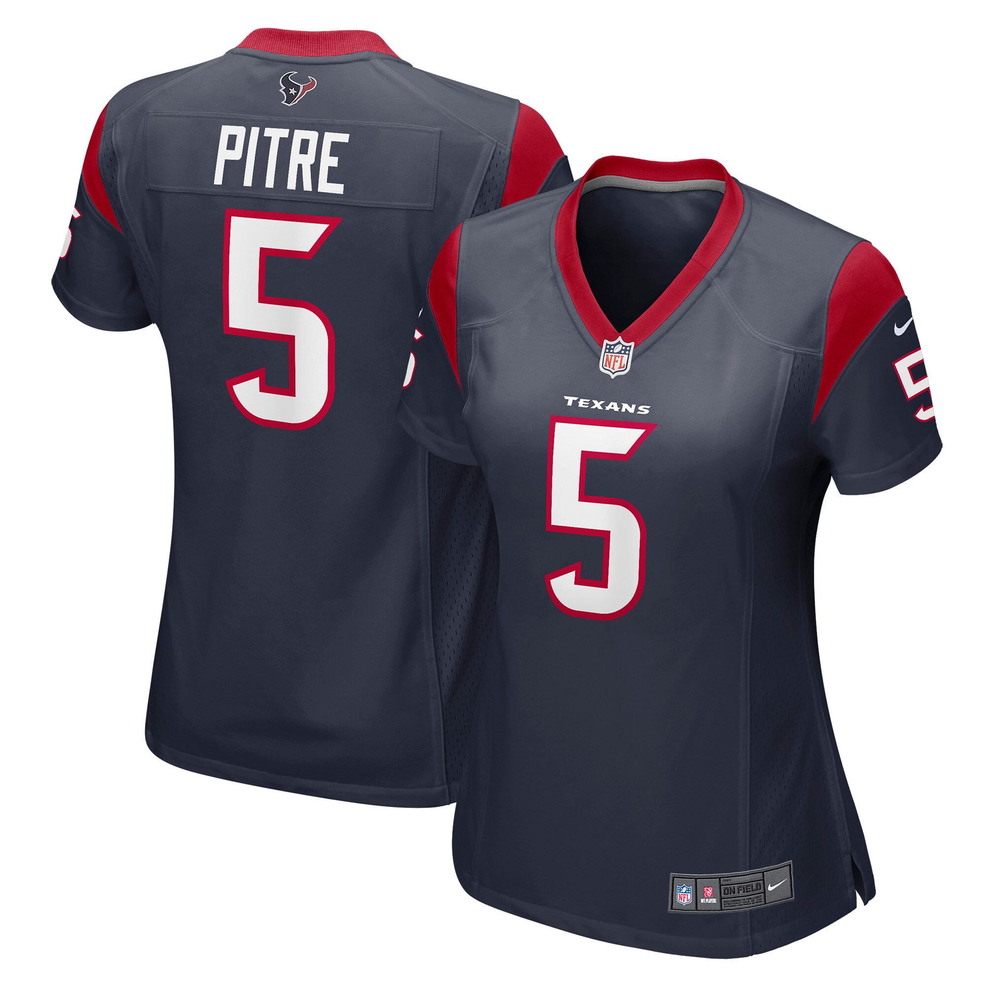 Women's Houston Texans Jalen Pitre Navy Game Player Jersey JS5788 nicesnker