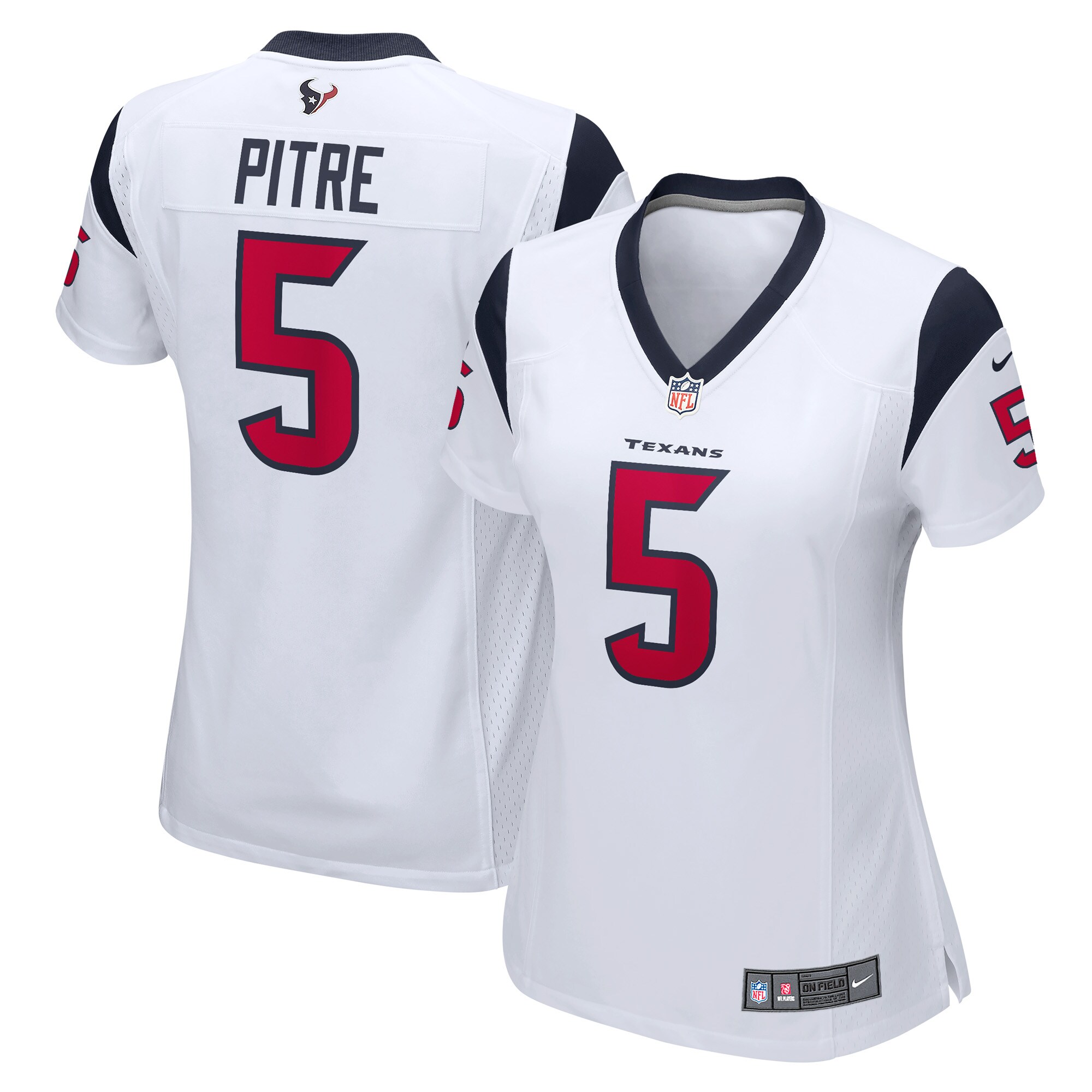 Women's Houston Texans Jalen Pitre White Game Player Jersey JS5397 nicesnker